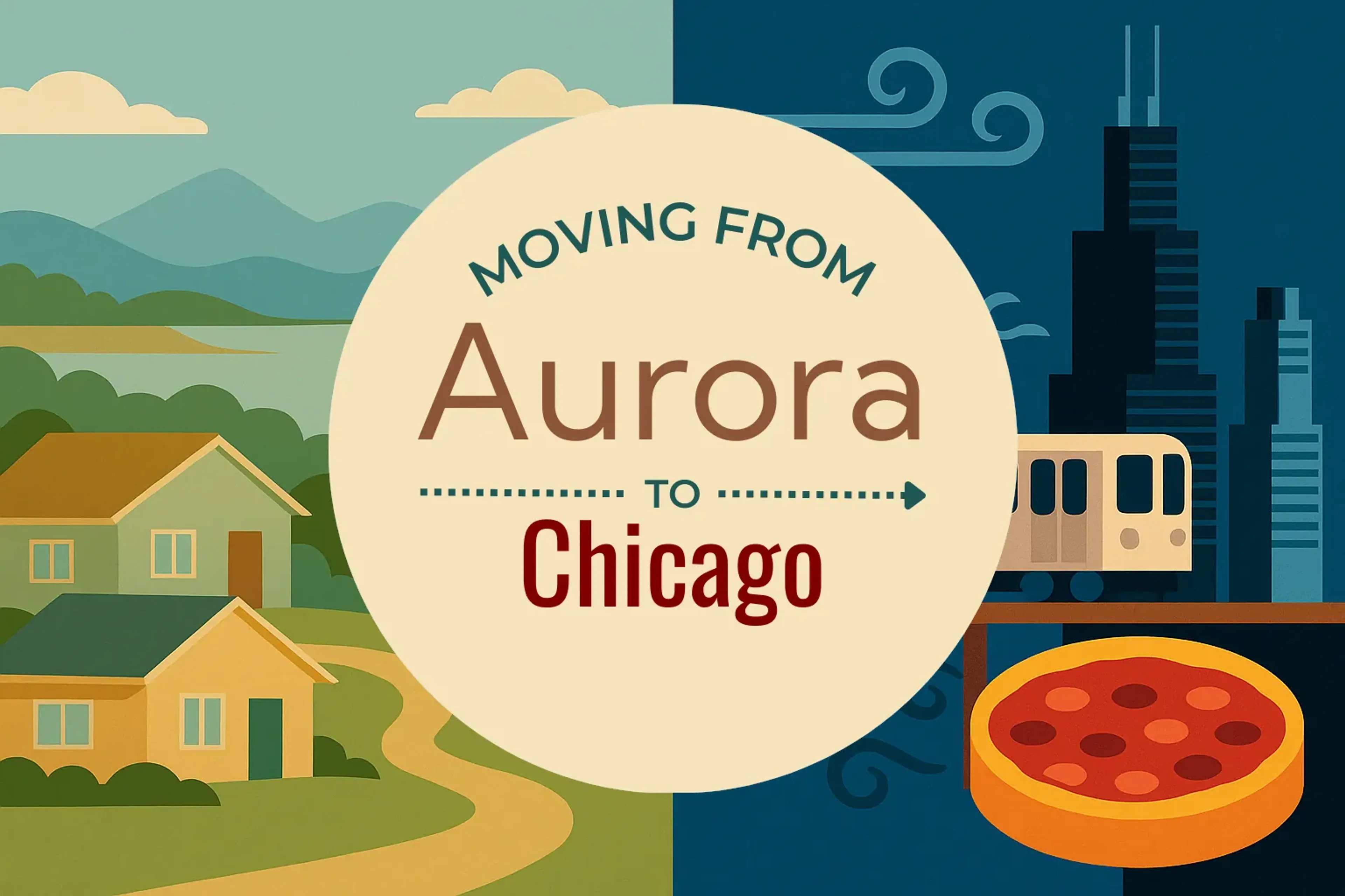 Side-by-side comparison of Aurora to Chicago moving companies