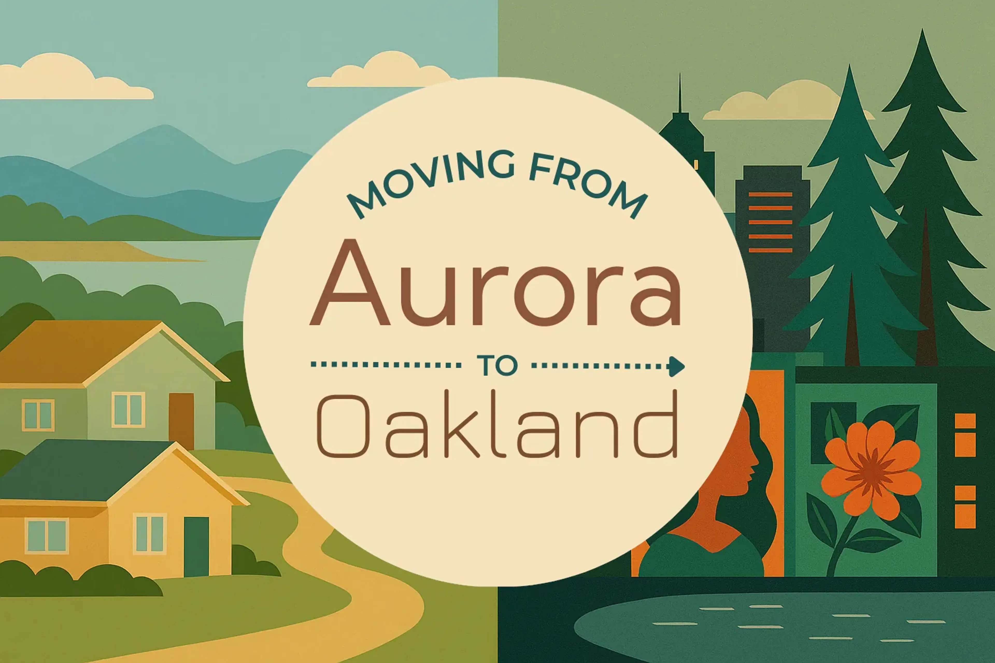 Side-by-side comparison of Aurora to Oakland moving companies