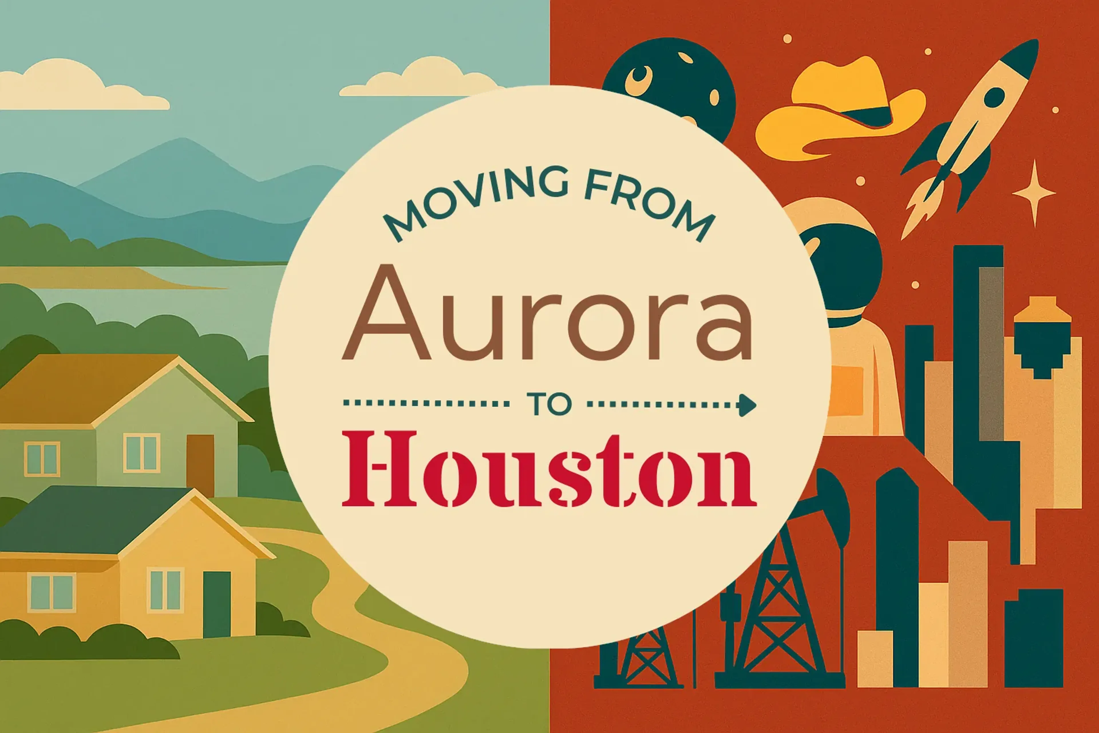 Side-by-side comparison of Aurora to Houston moving companies