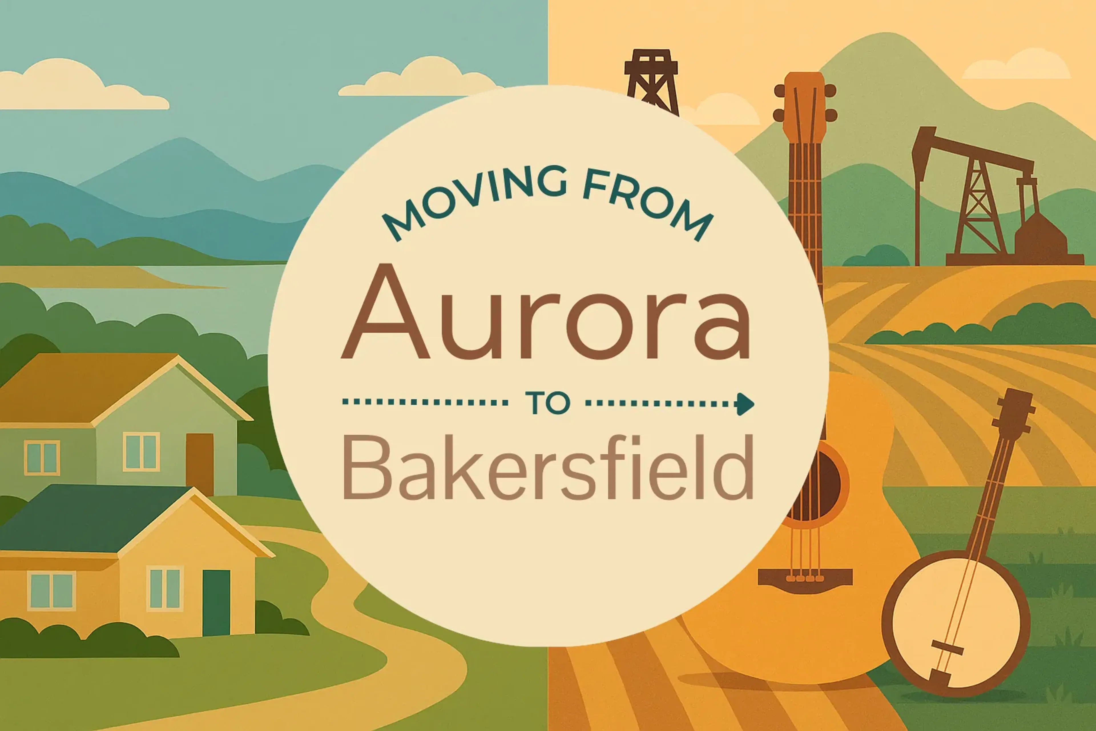 Side-by-side comparison of Aurora to Bakersfield moving companies