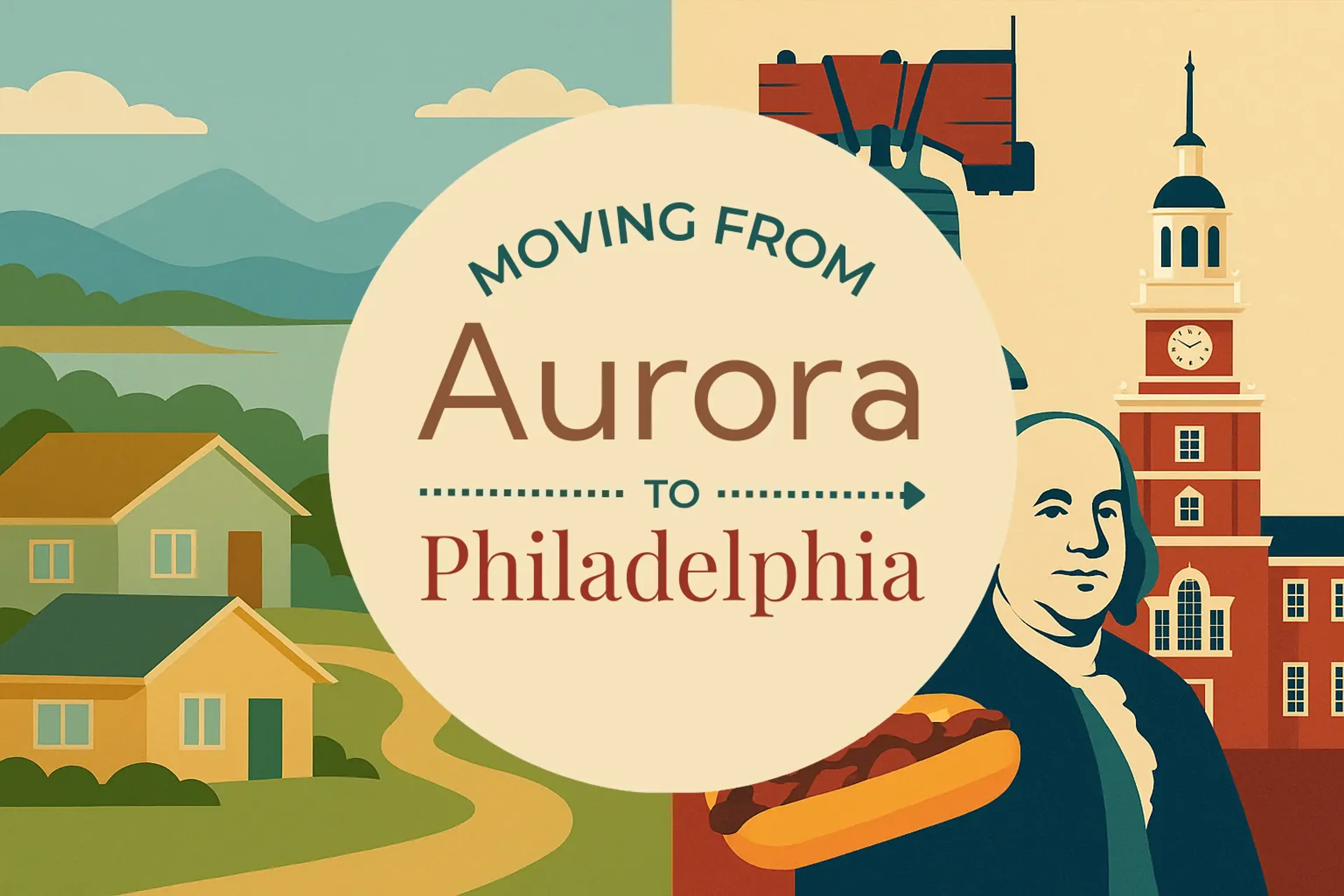 Side-by-side comparison of Aurora to Philadelphia moving companies
