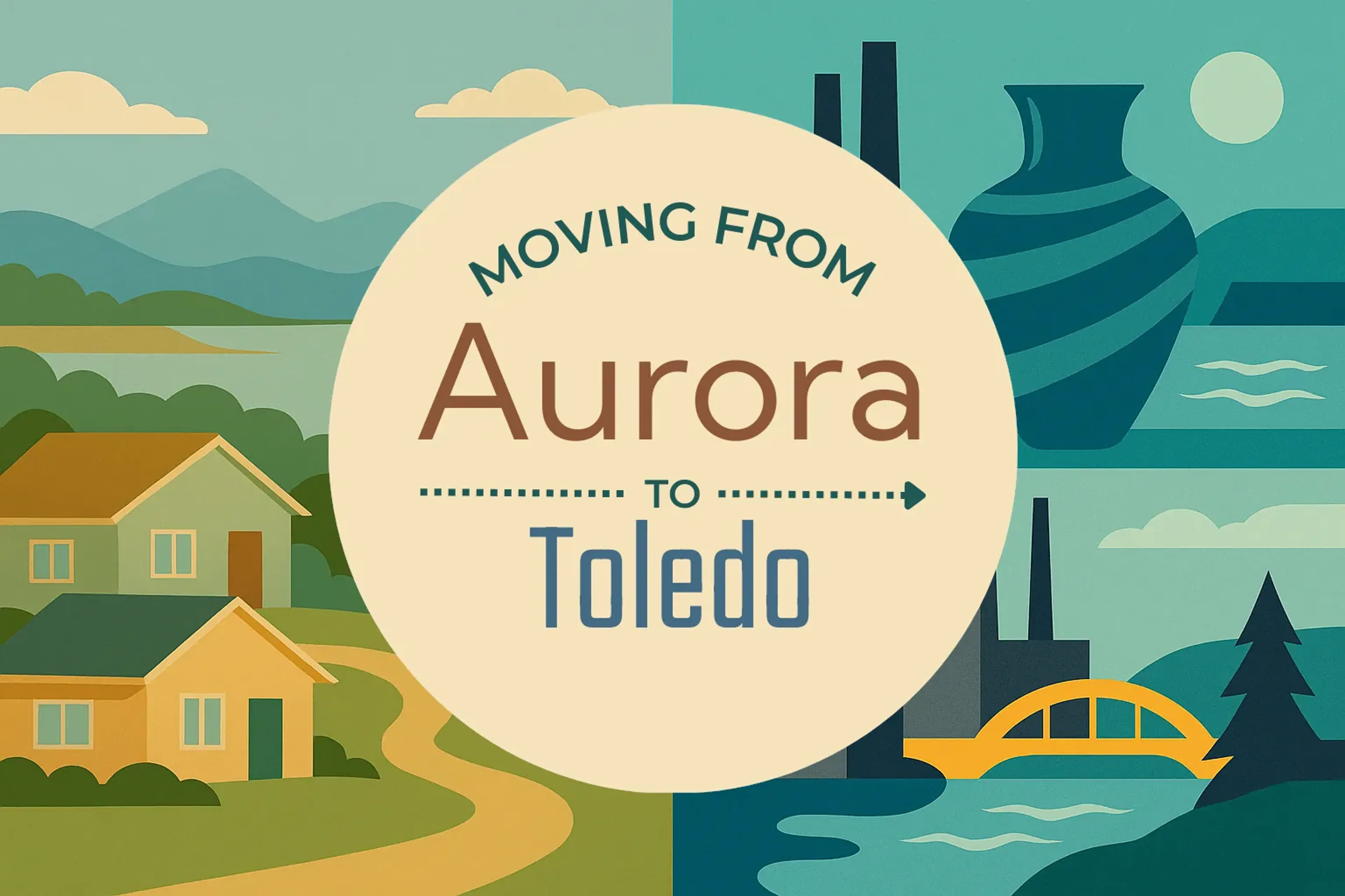 Side-by-side comparison of Aurora to Toledo moving companies