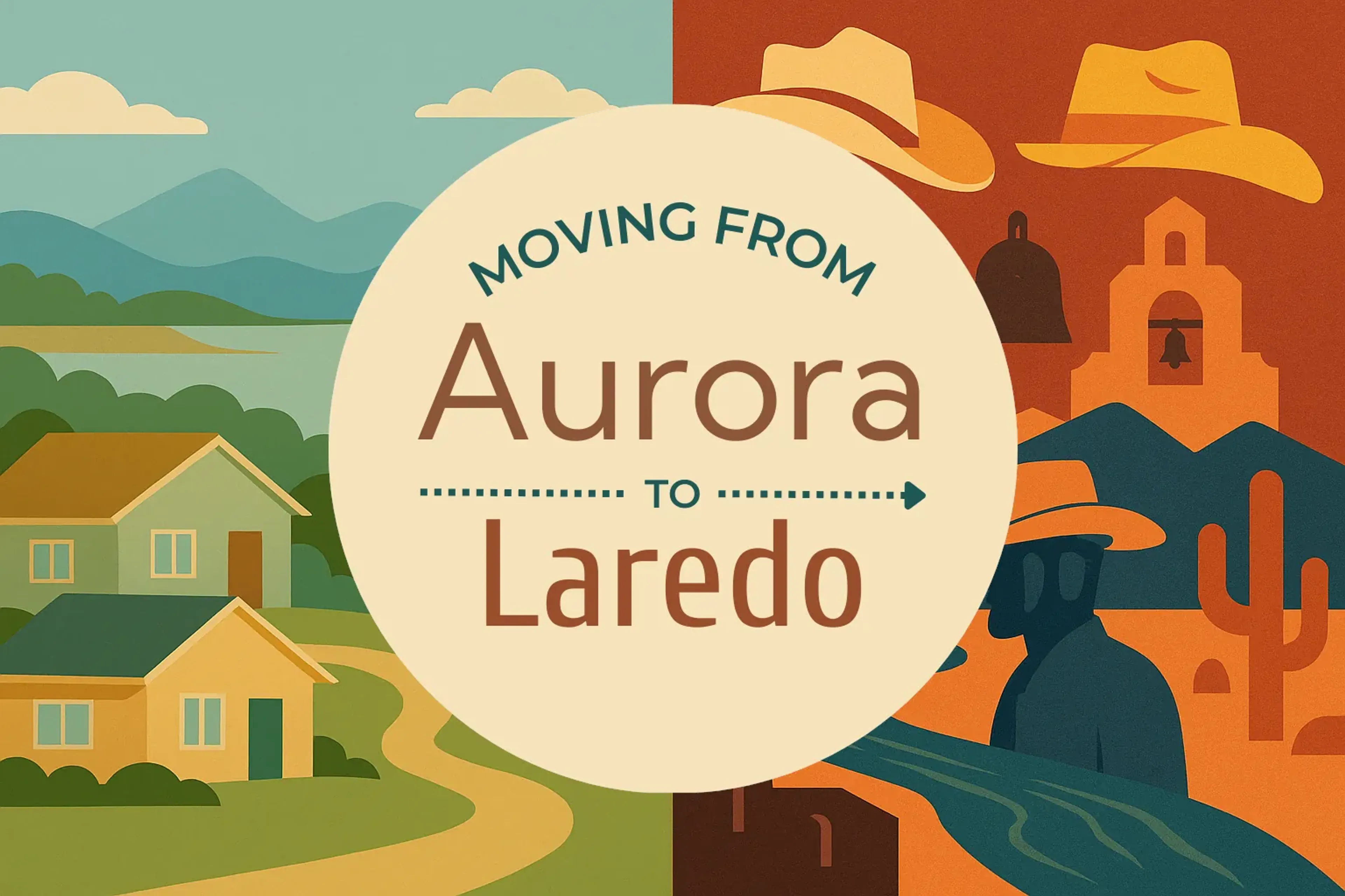 Side-by-side comparison of Aurora to Laredo moving companies