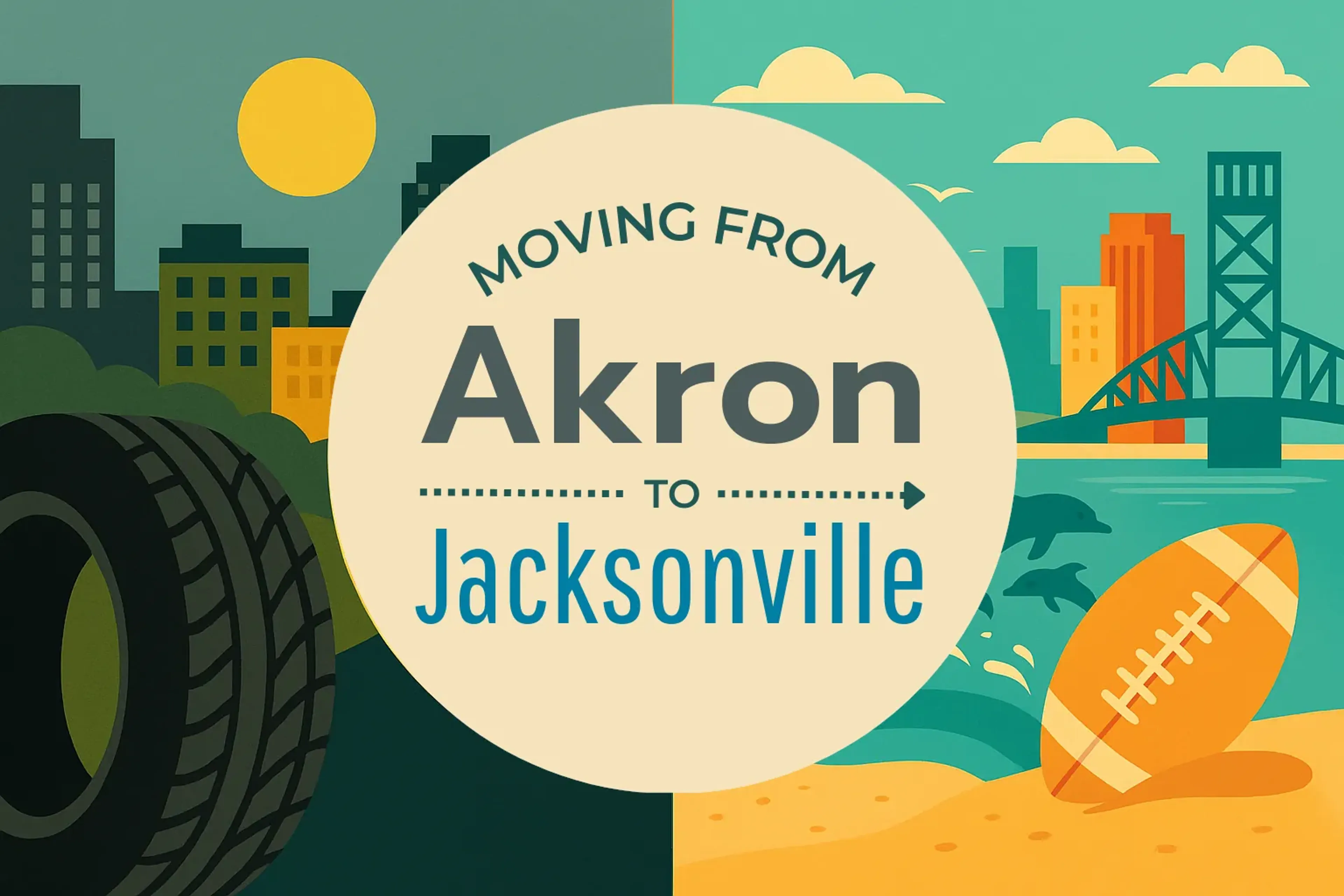 Side-by-side comparison of Akron to Jacksonville moving companies