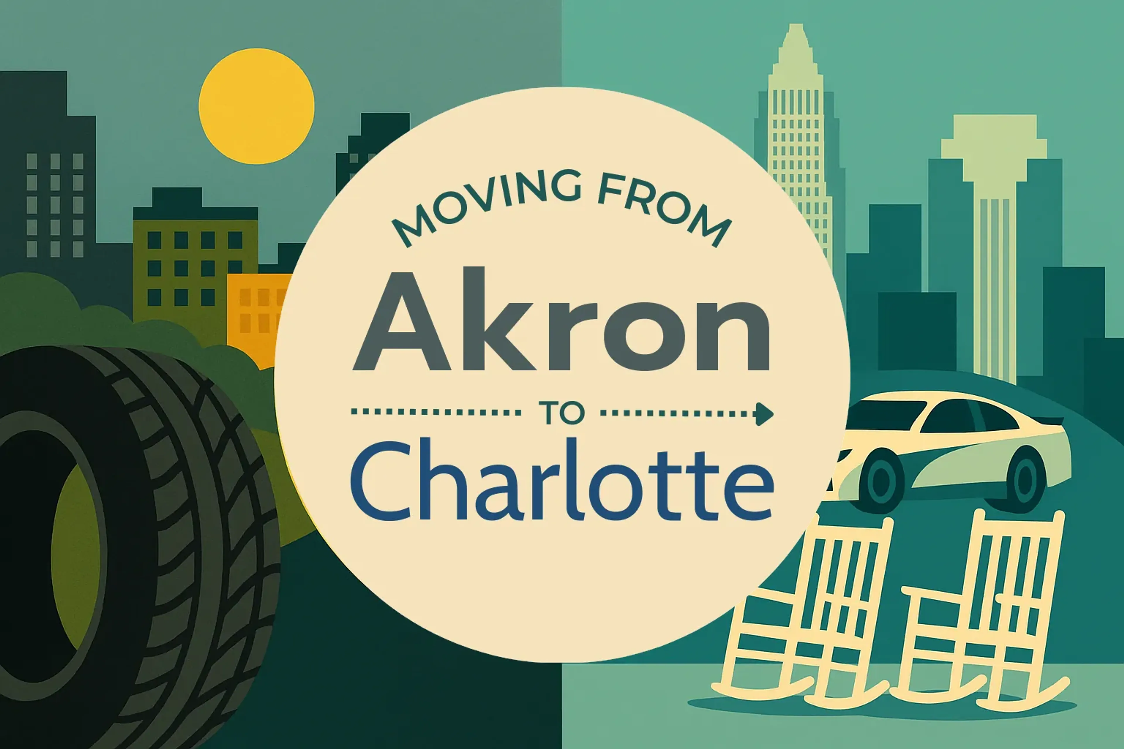 Side-by-side comparison of Akron to Charlotte moving companies