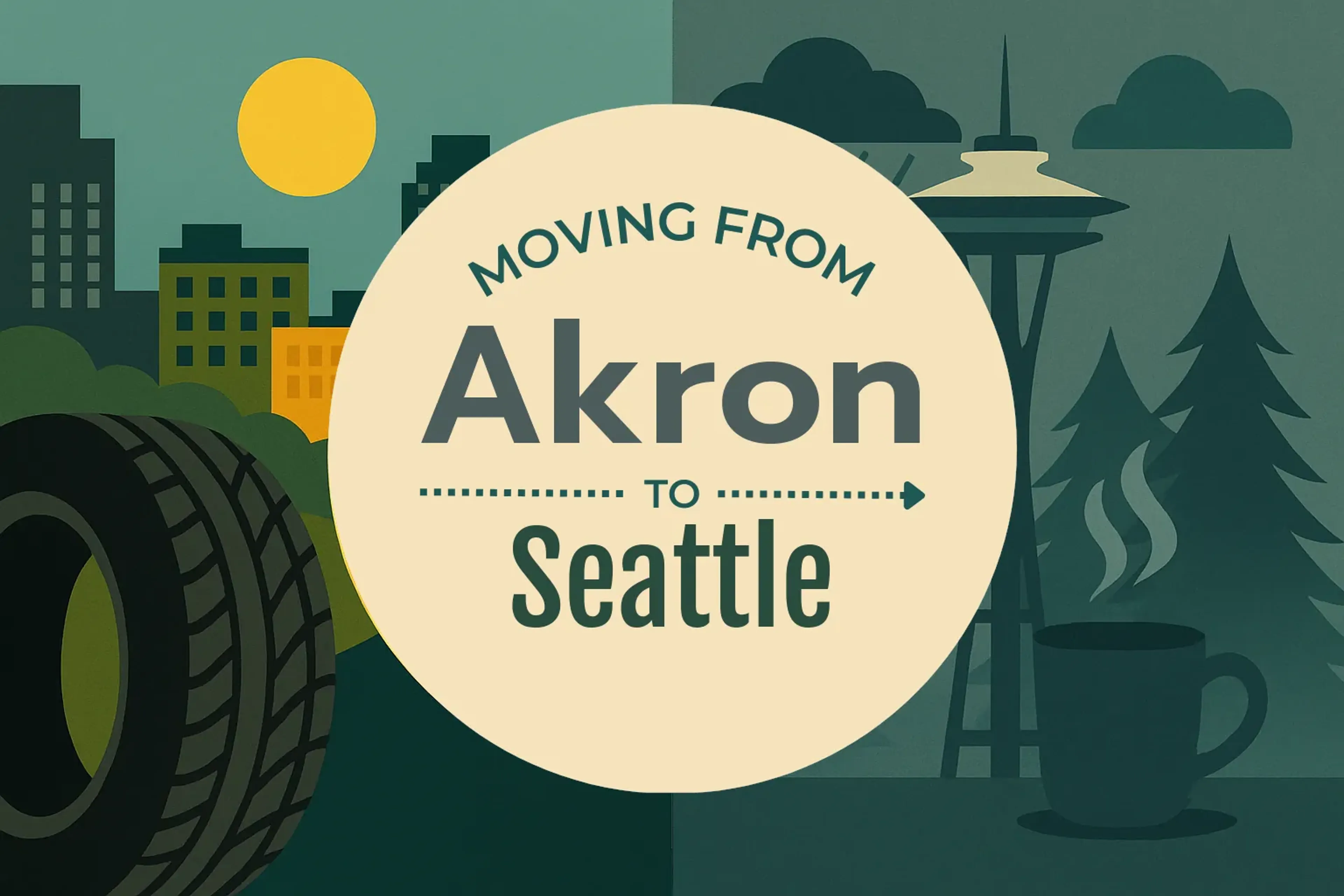 Side-by-side comparison of Akron to Seattle moving companies