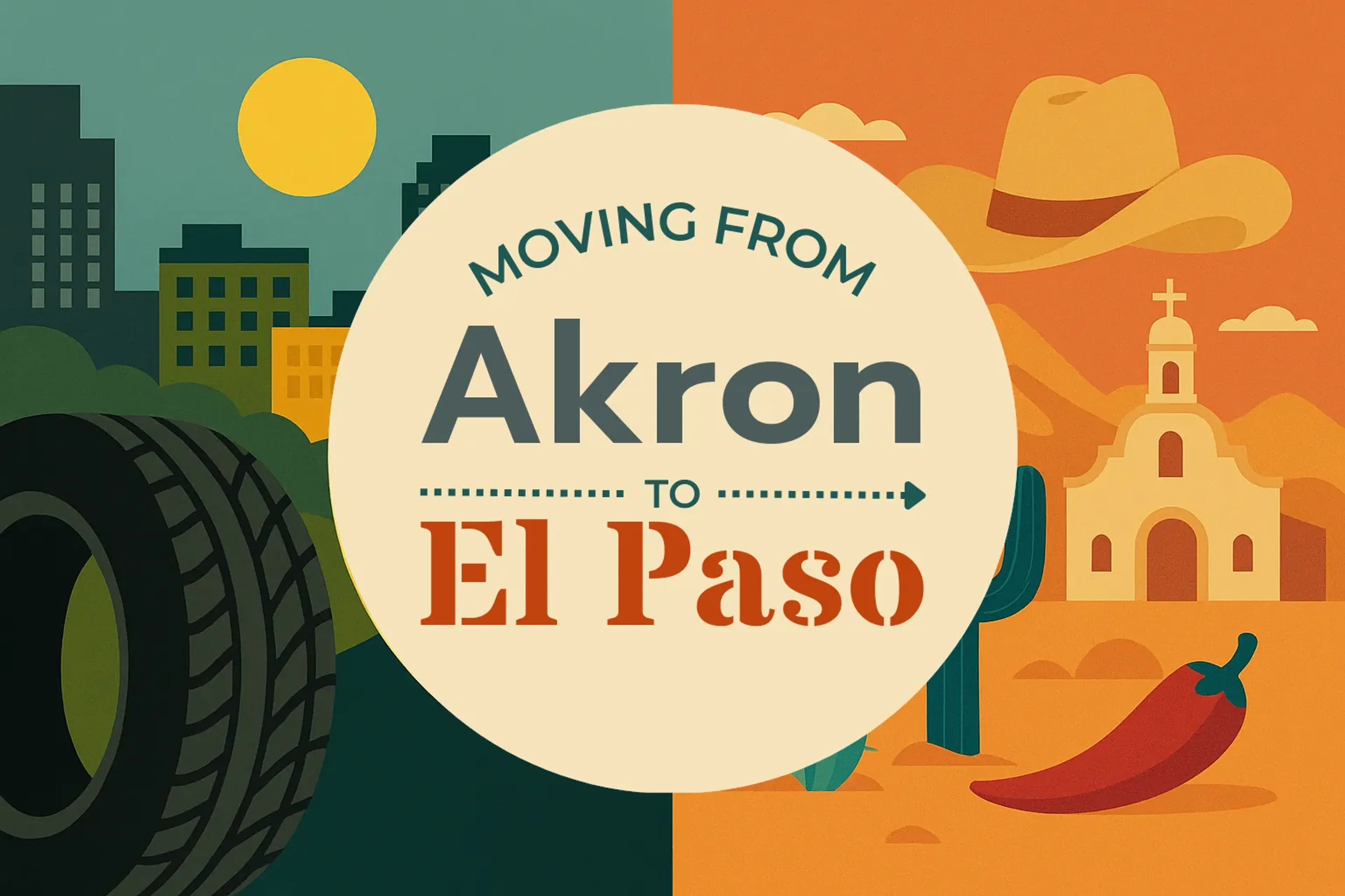 Side-by-side comparison of Akron to El Paso moving companies