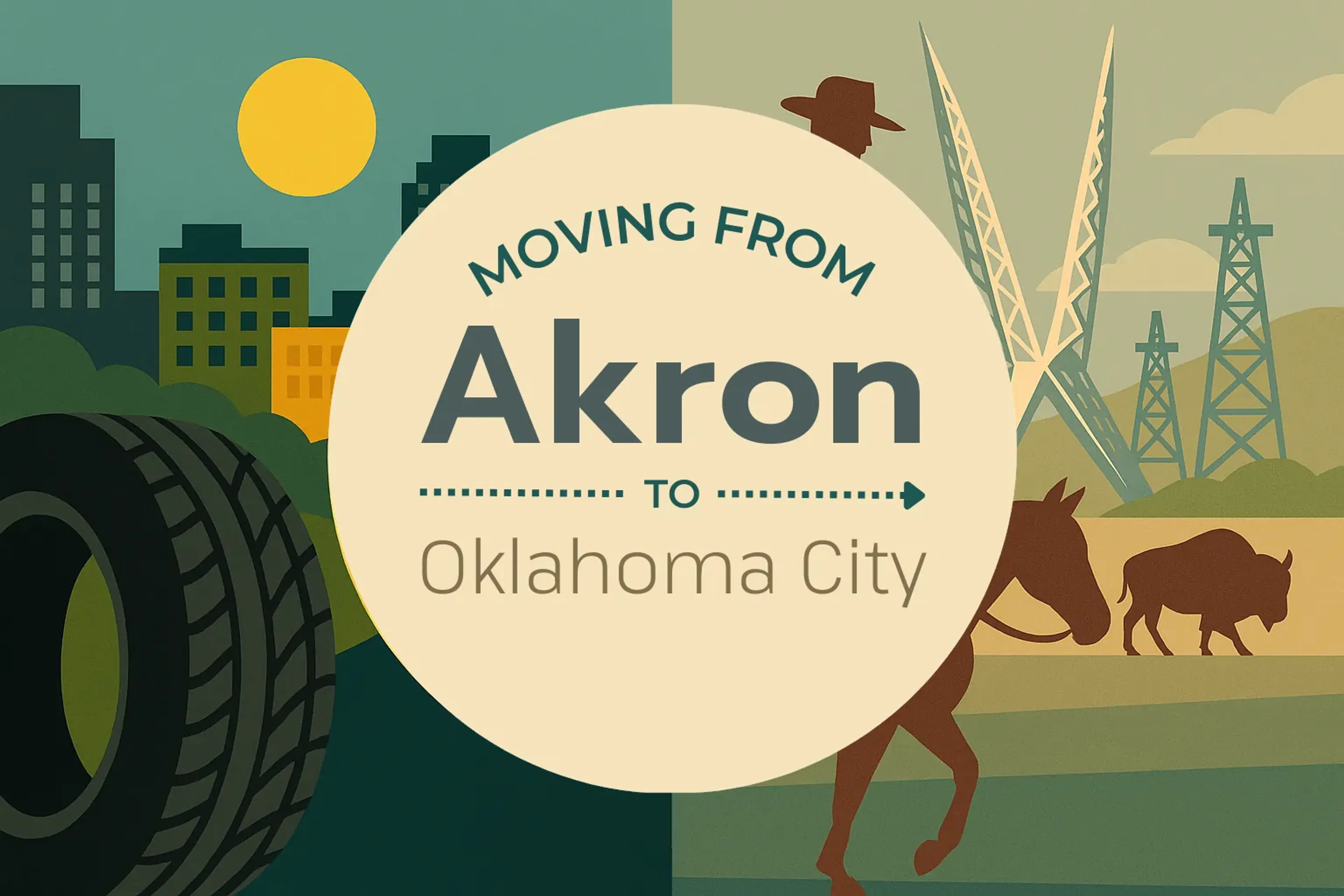 Side-by-side comparison of Akron to Oklahoma City moving companies
