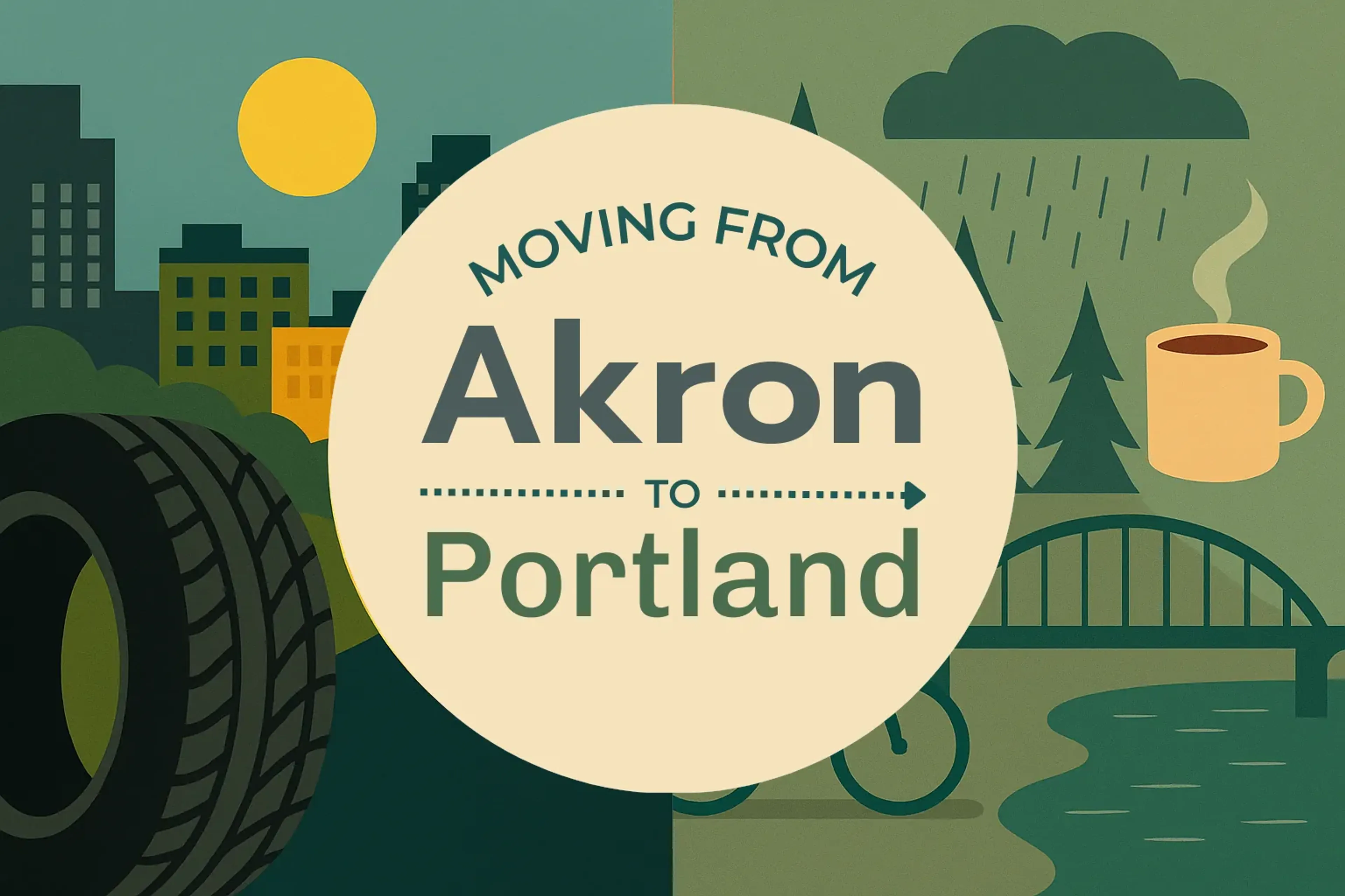 Side-by-side comparison of Akron to Portland moving companies