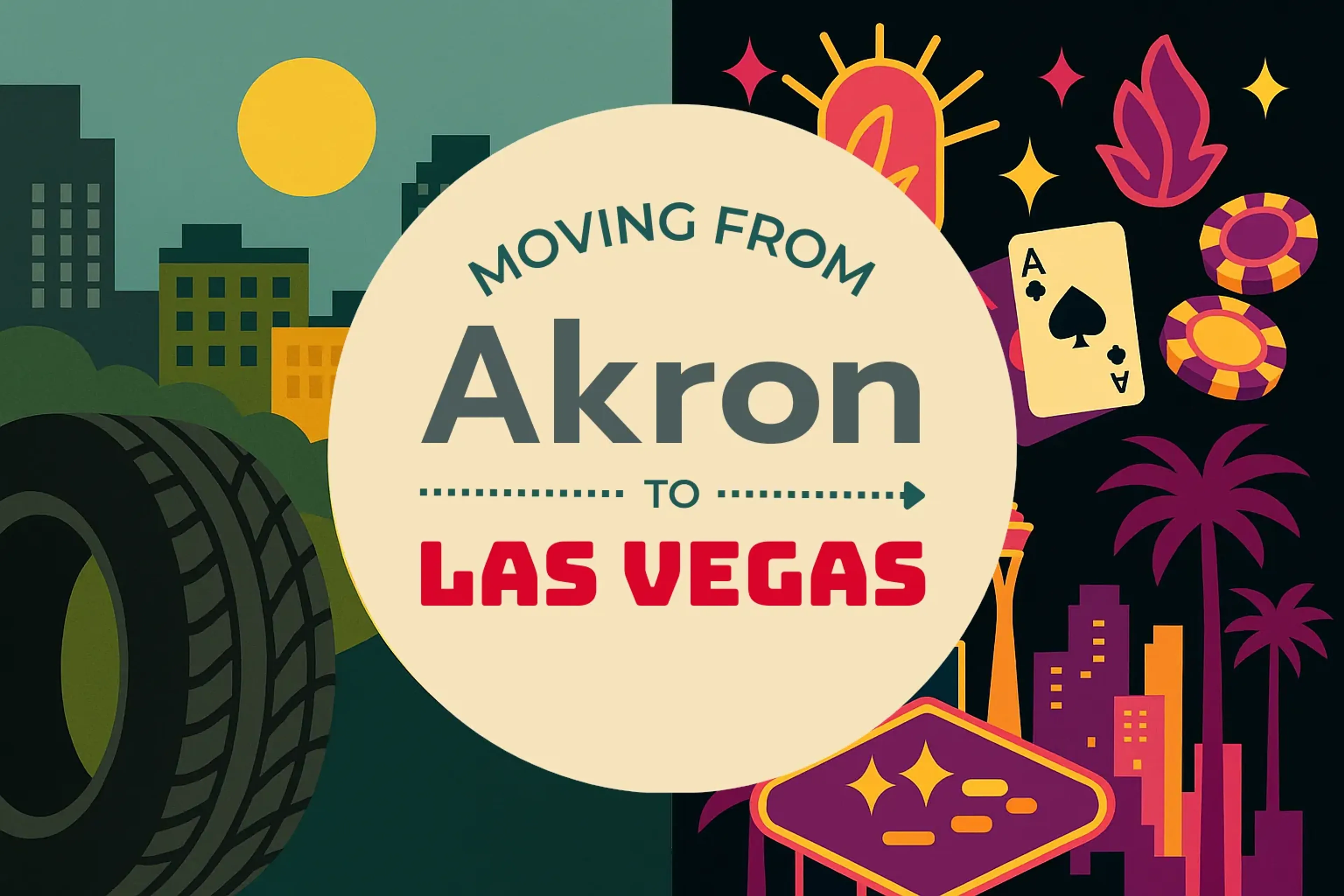 Side-by-side comparison of Akron to Las Vegas moving companies