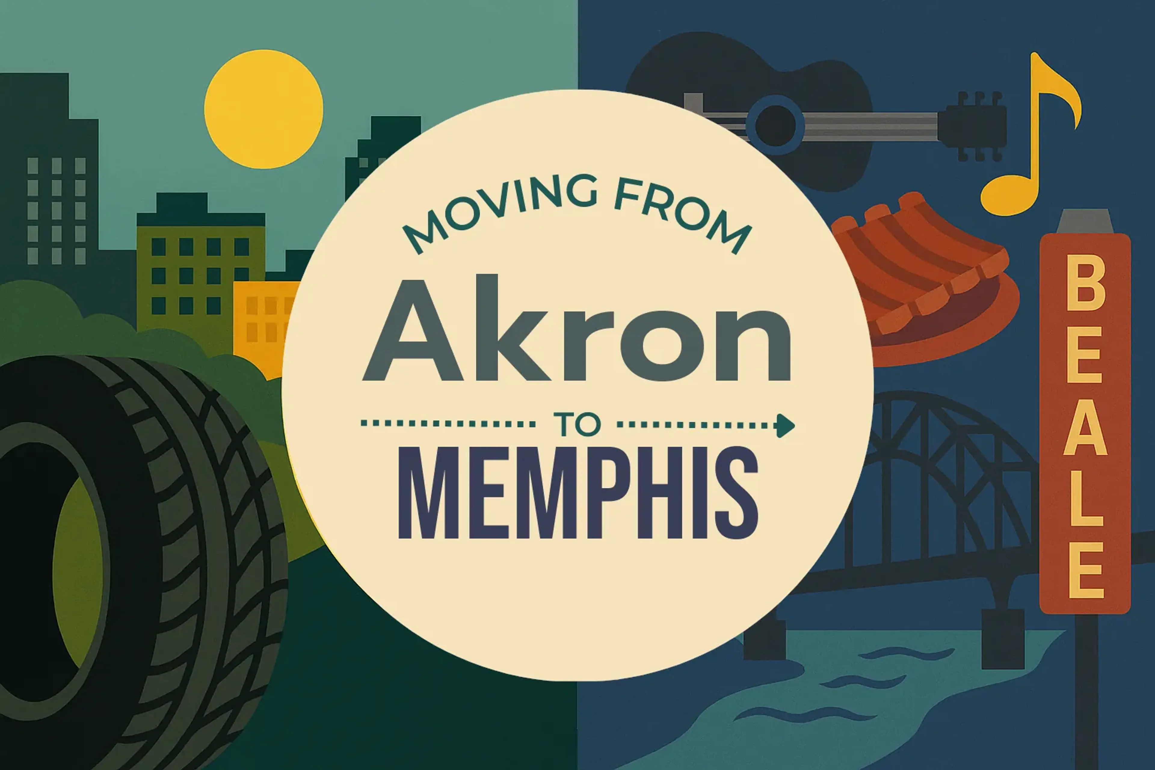Side-by-side comparison of Akron to Memphis moving companies