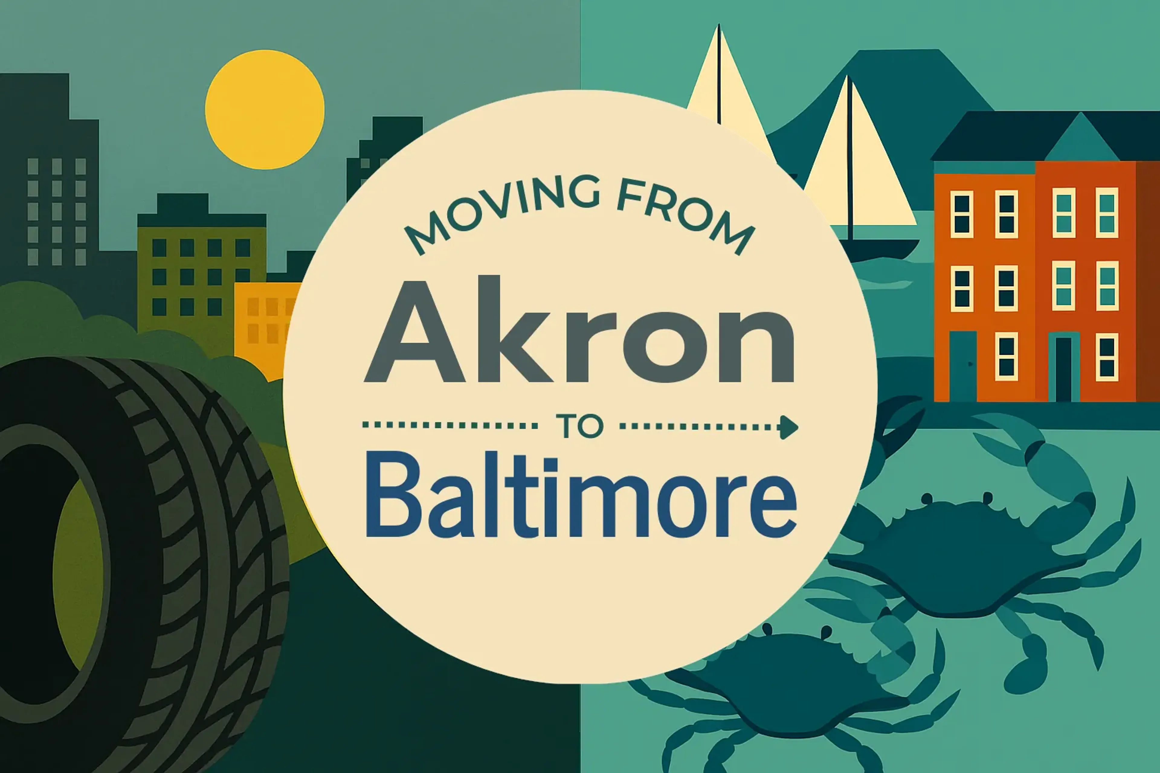 Side-by-side comparison of Akron to Baltimore moving companies