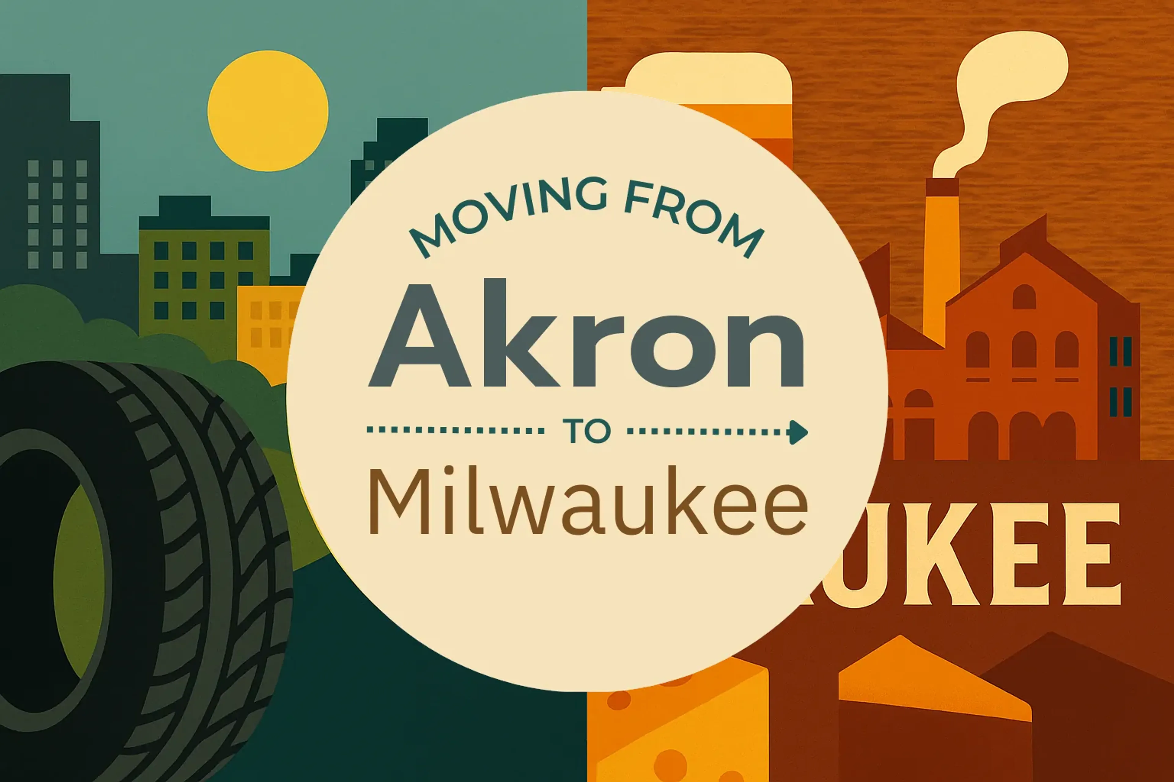 Side-by-side comparison of Akron to Milwaukee moving companies