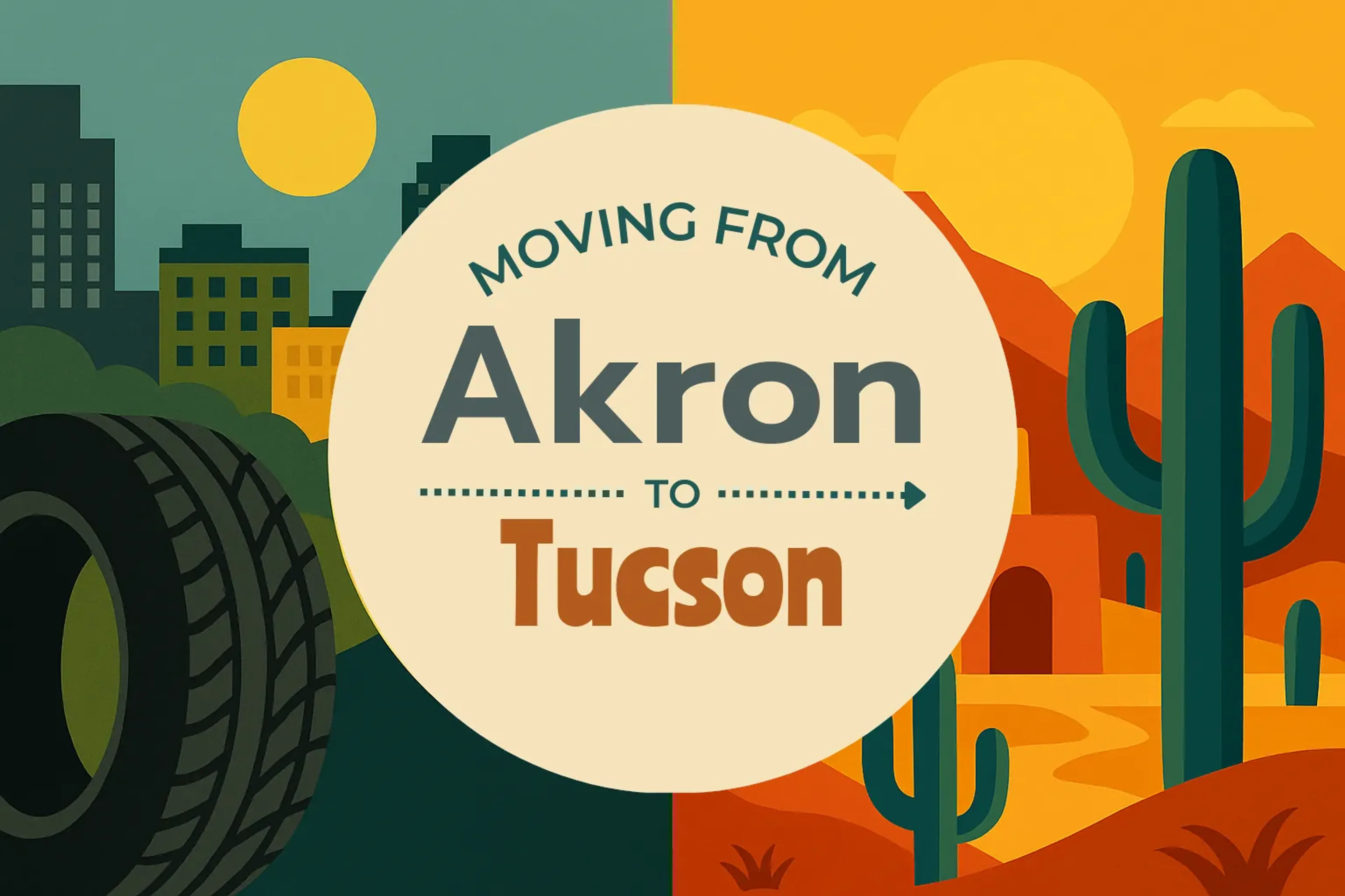 Side-by-side comparison of Akron to Tucson moving companies