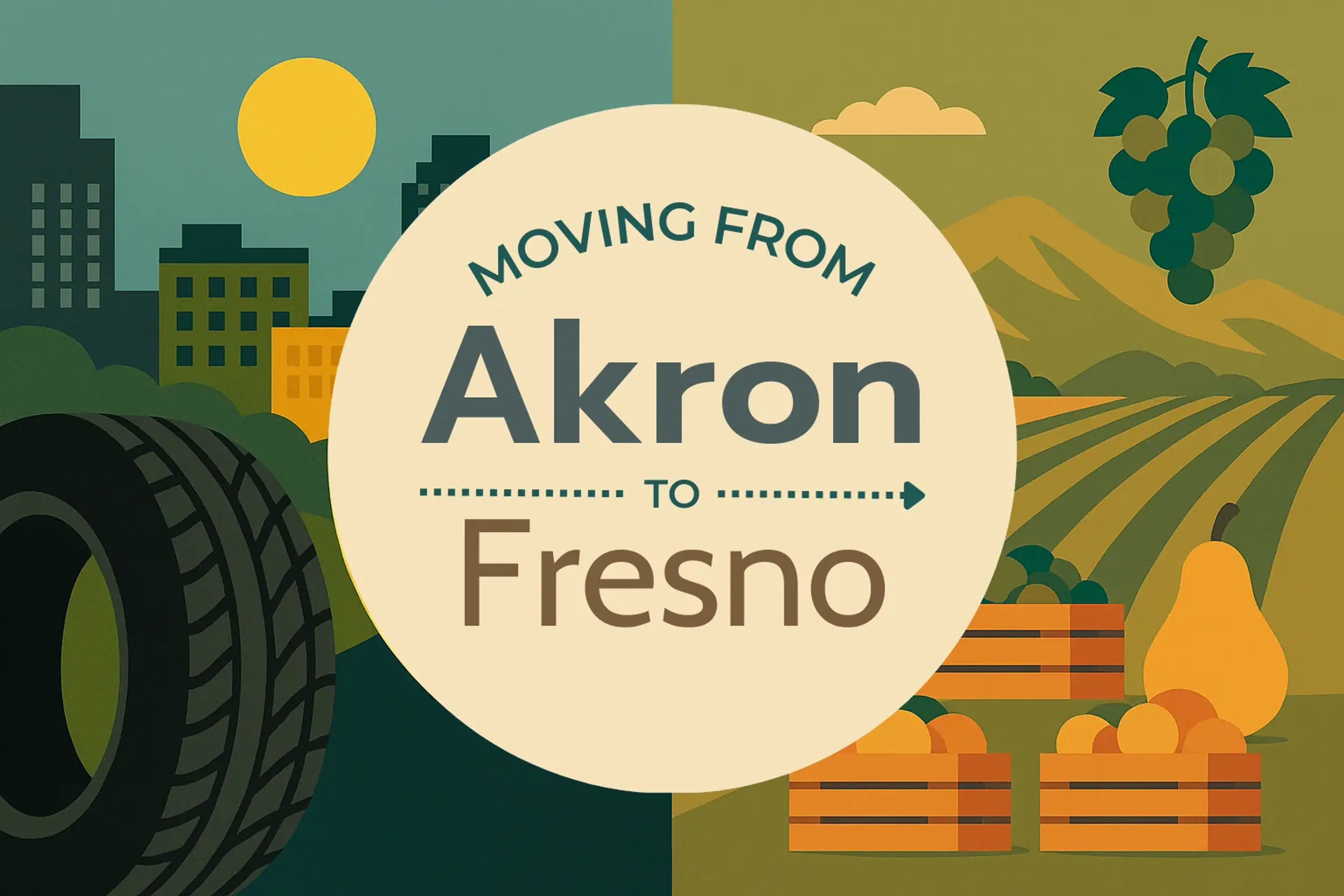 Side-by-side comparison of Akron to Fresno moving companies
