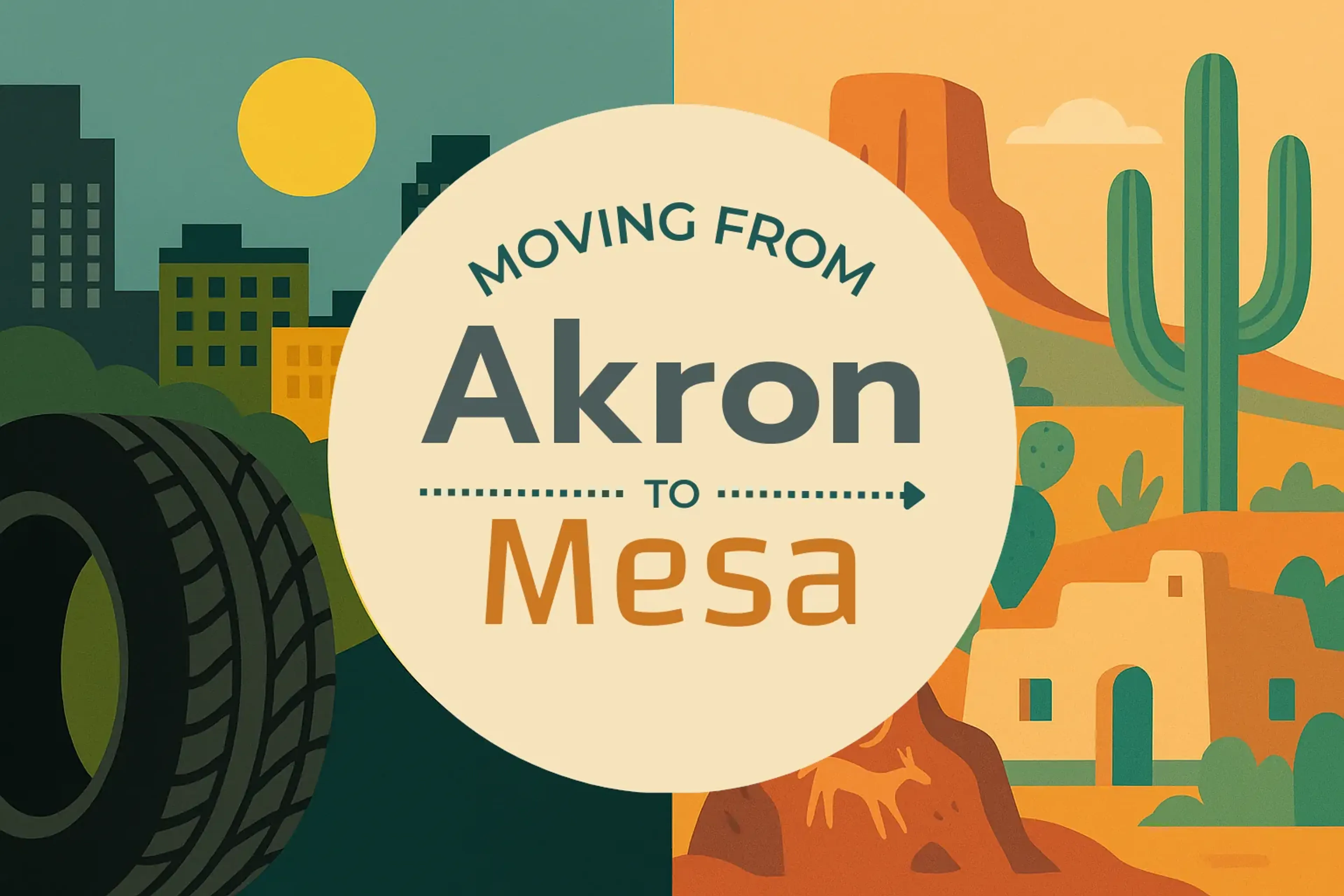 Side-by-side comparison of Akron to Mesa moving companies