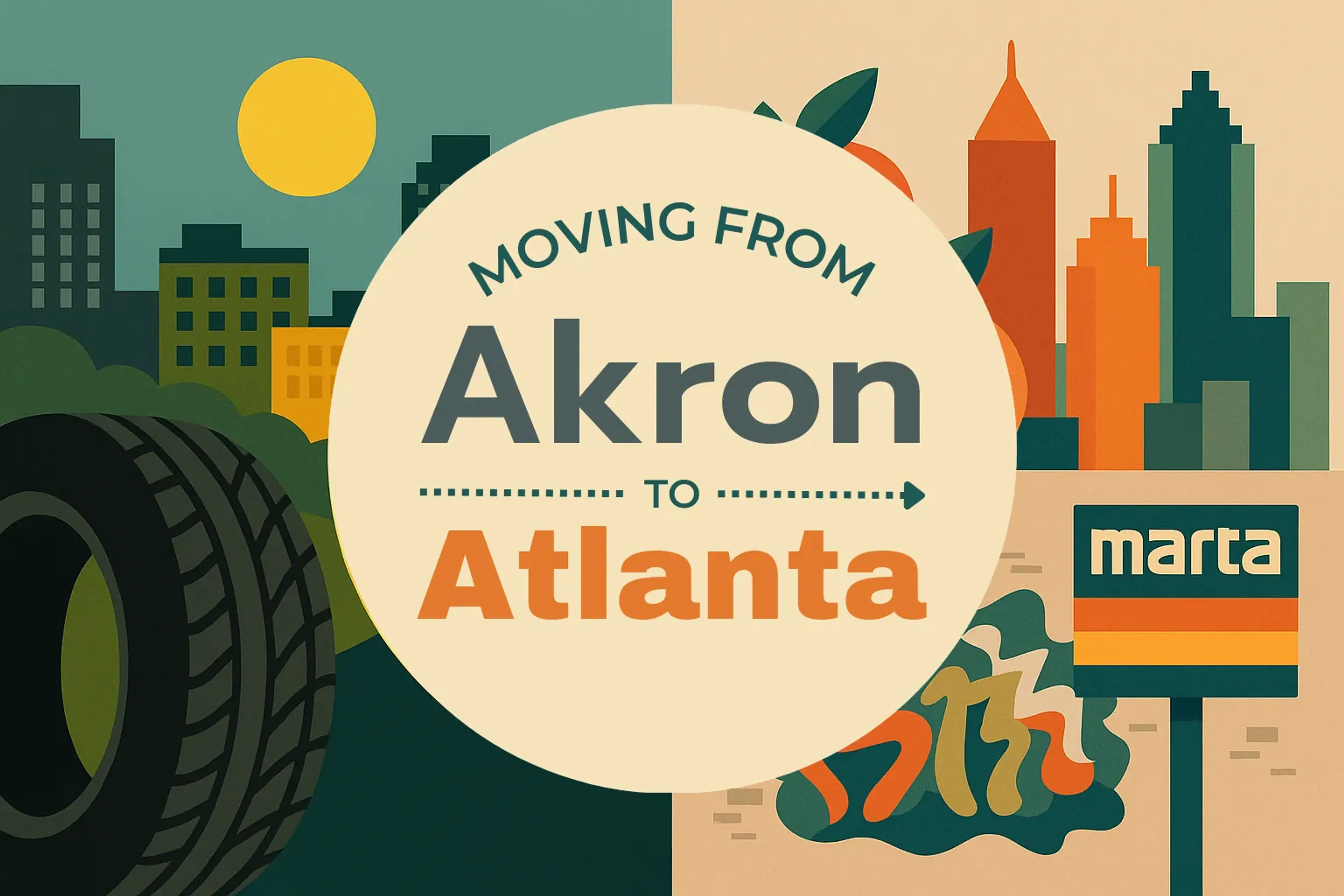 Side-by-side comparison of Akron to Atlanta moving companies