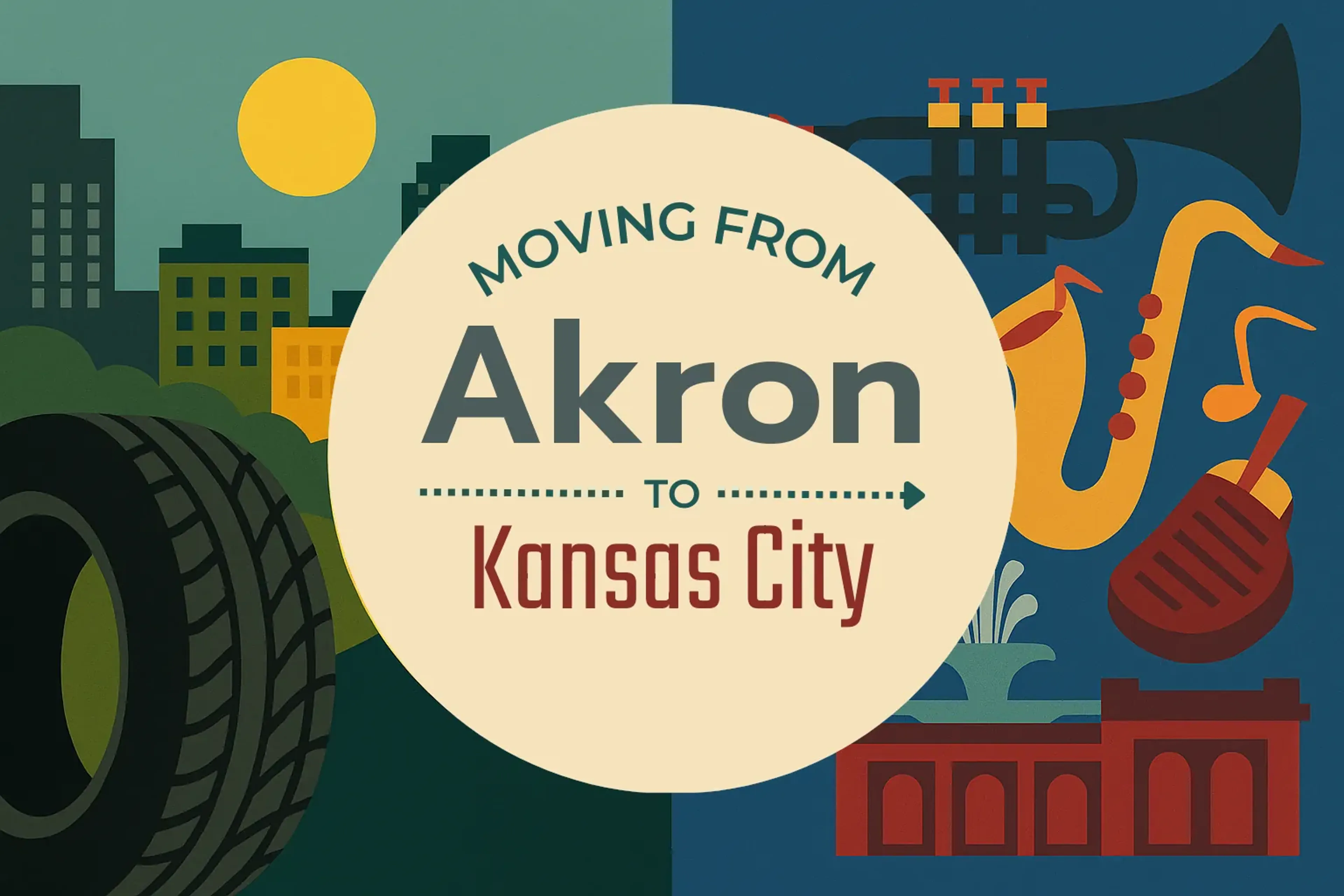 Side-by-side comparison of Akron to Kansas City moving companies