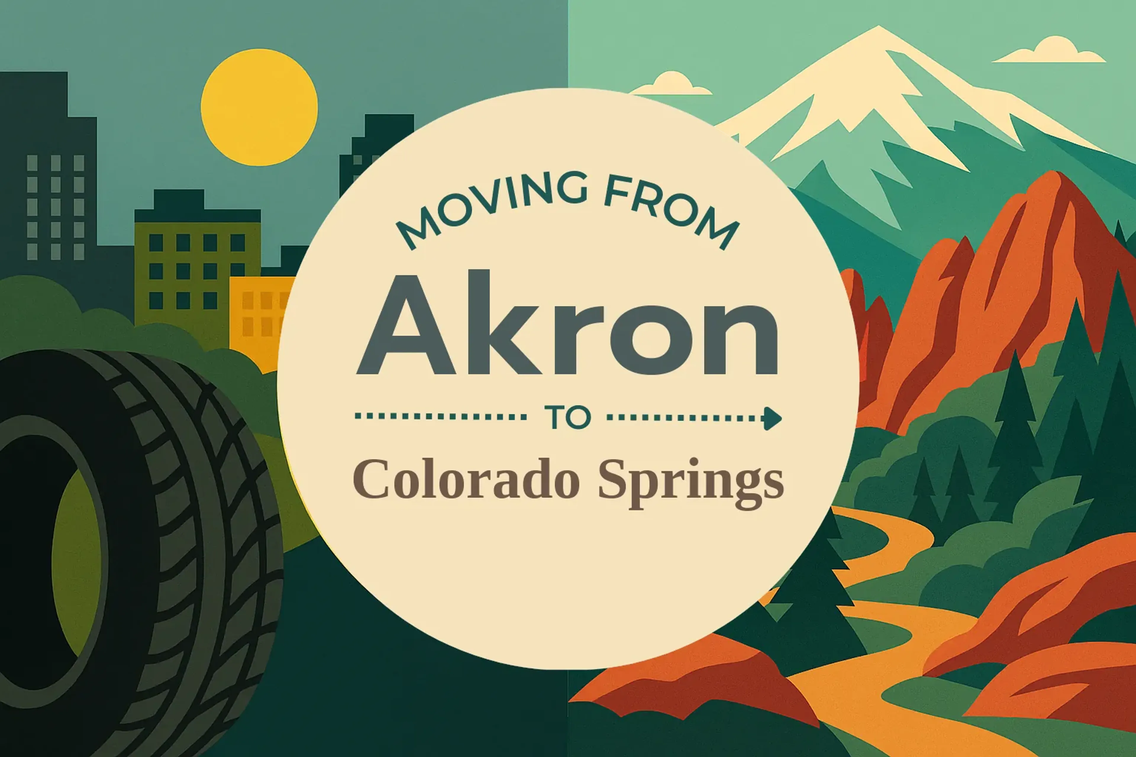 Side-by-side comparison of Akron to Colorado Springs moving companies