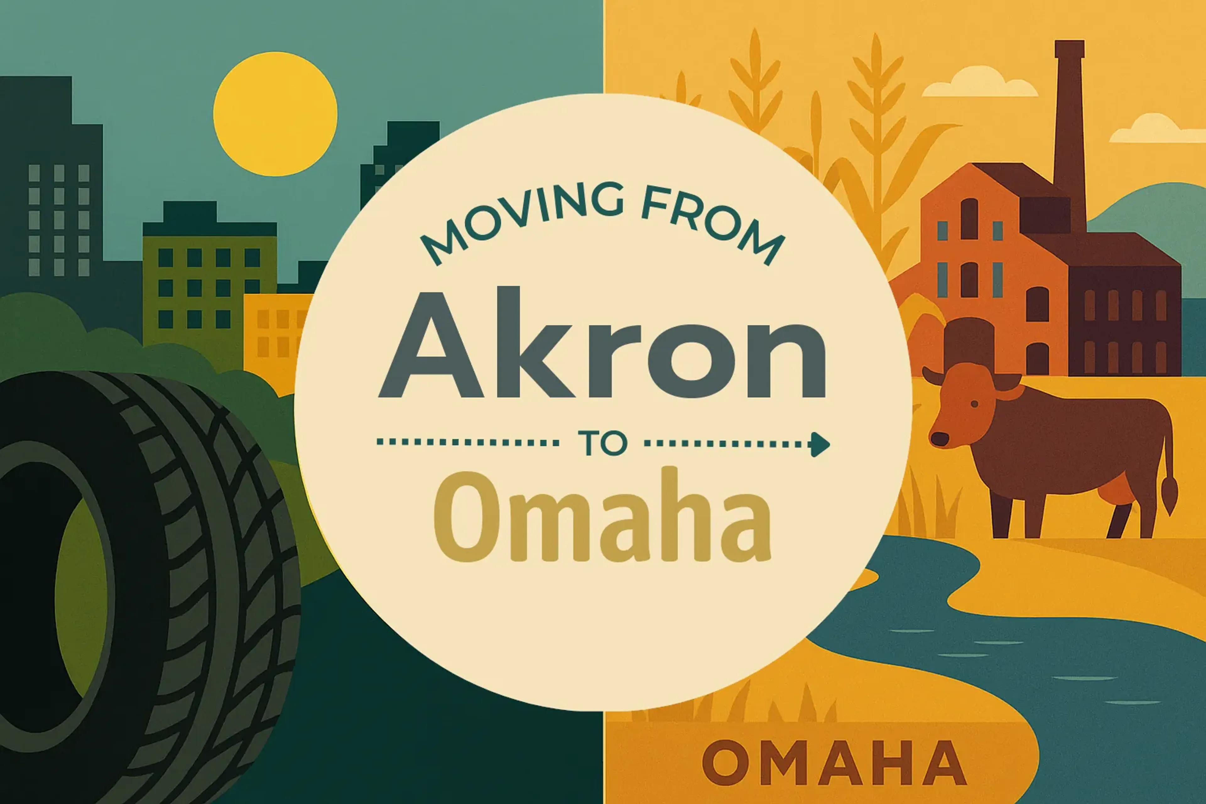 Side-by-side comparison of Akron to Omaha moving companies