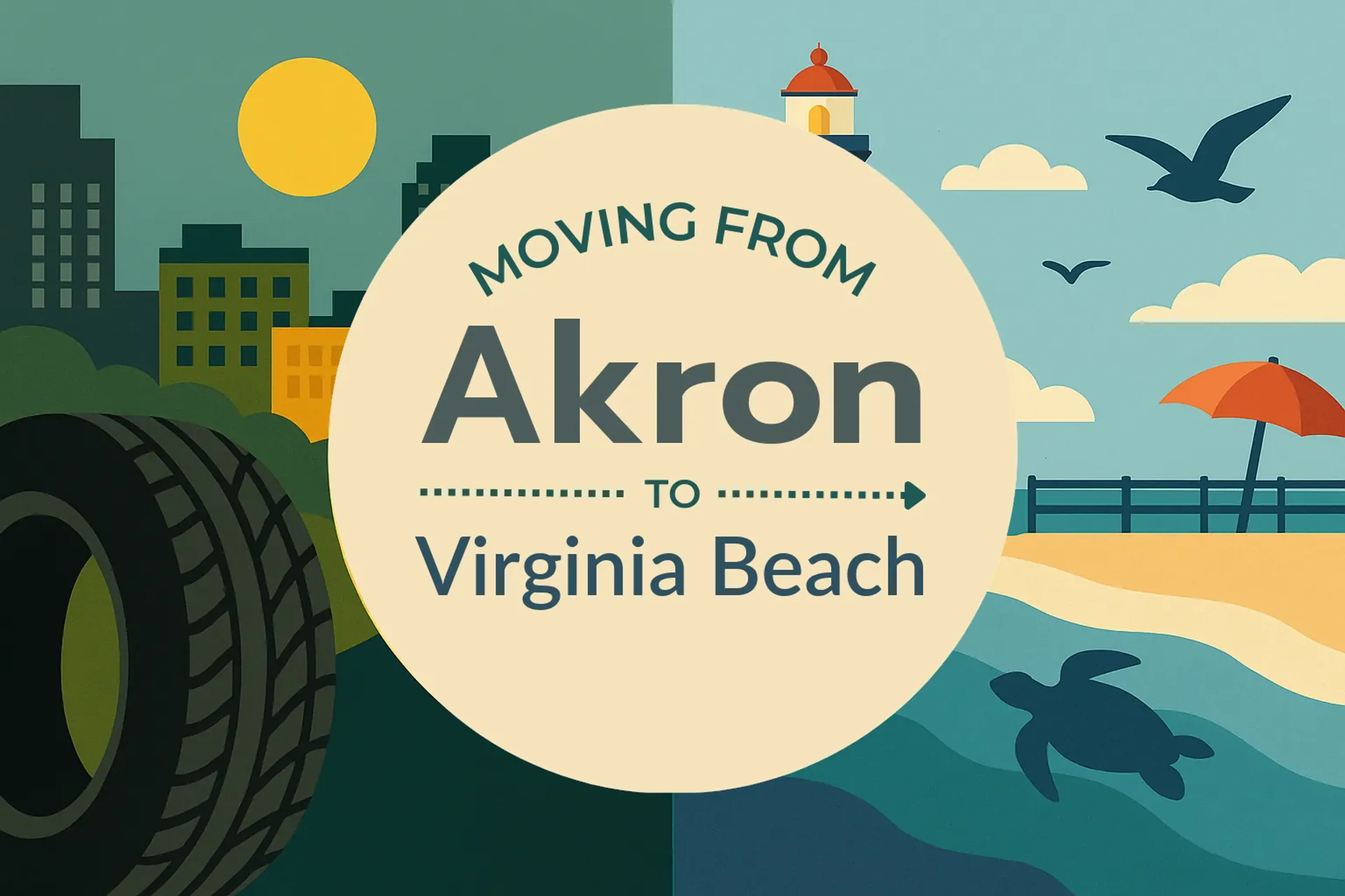 Side-by-side comparison of Akron to Virginia Beach moving companies