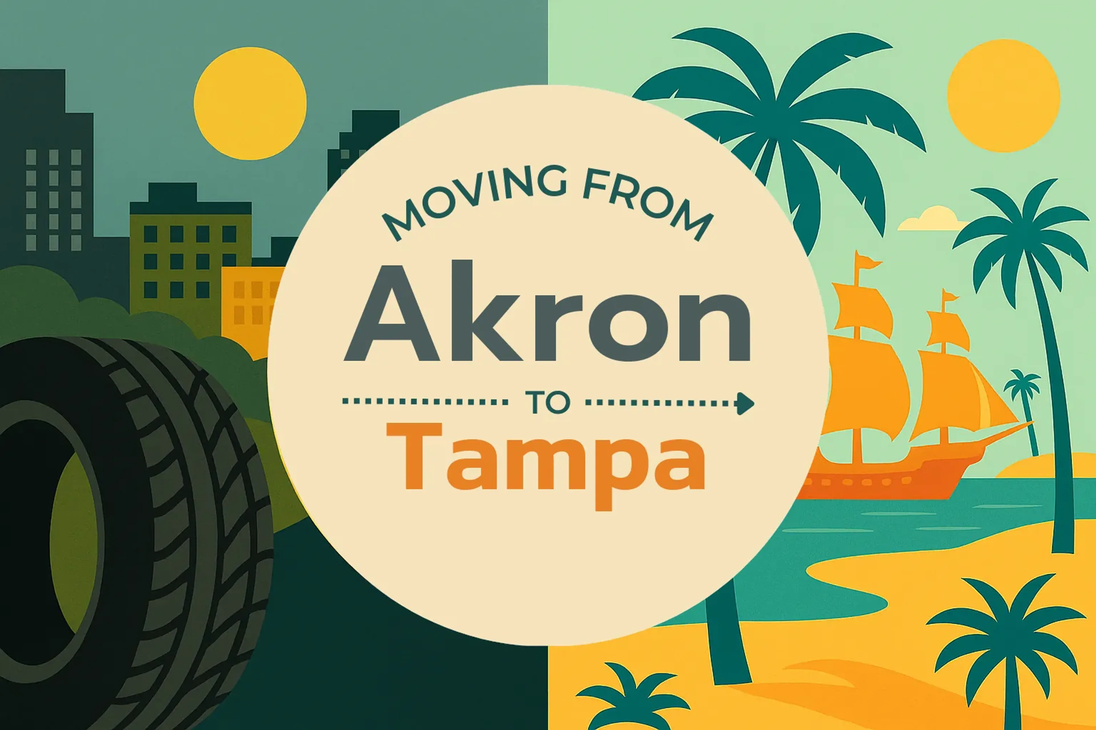 Side-by-side comparison of Akron to Tampa moving companies