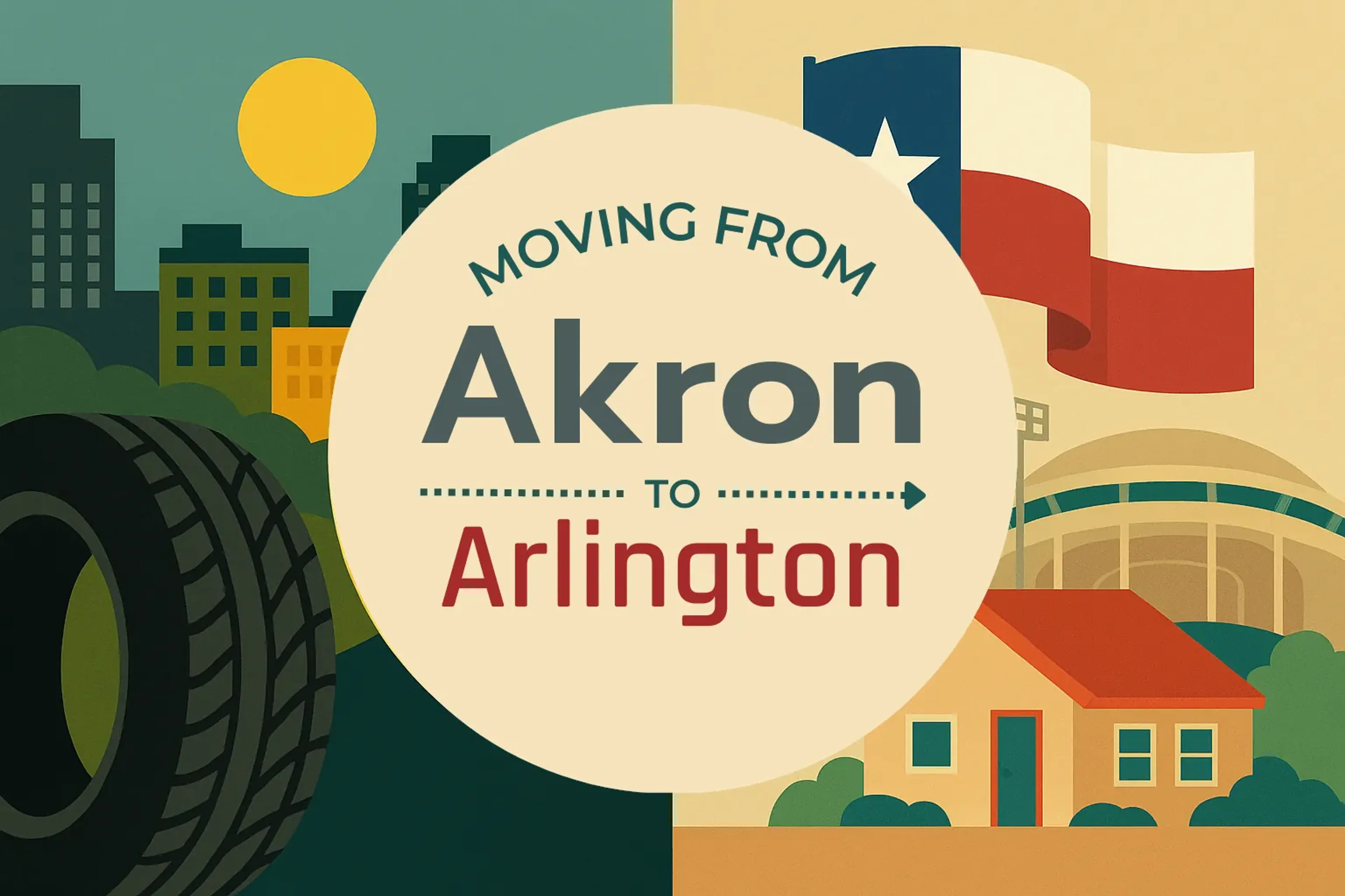 Side-by-side comparison of Akron to Arlington moving companies
