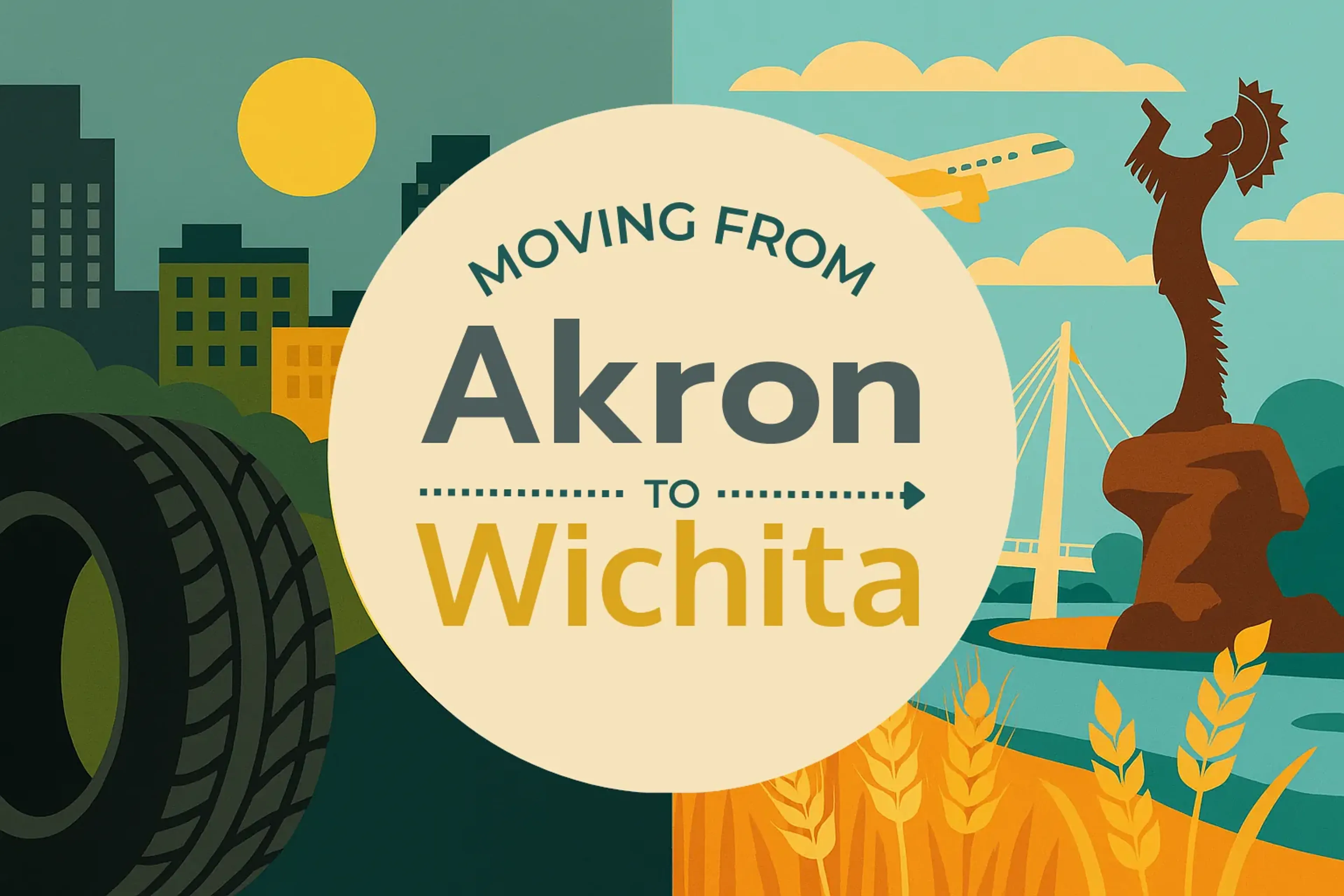 Side-by-side comparison of Akron to Wichita moving companies