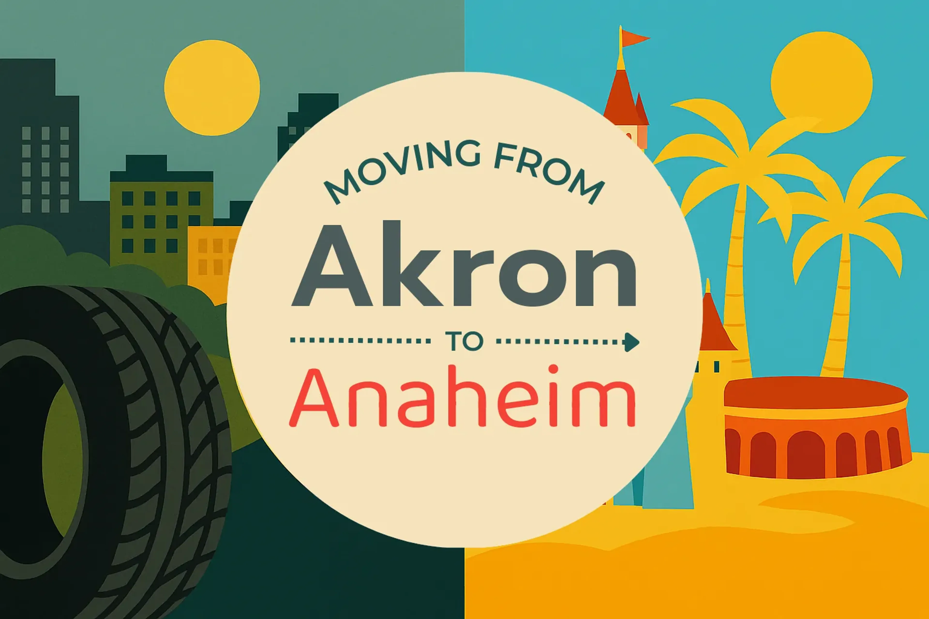 Side-by-side comparison of Akron to Anaheim moving companies