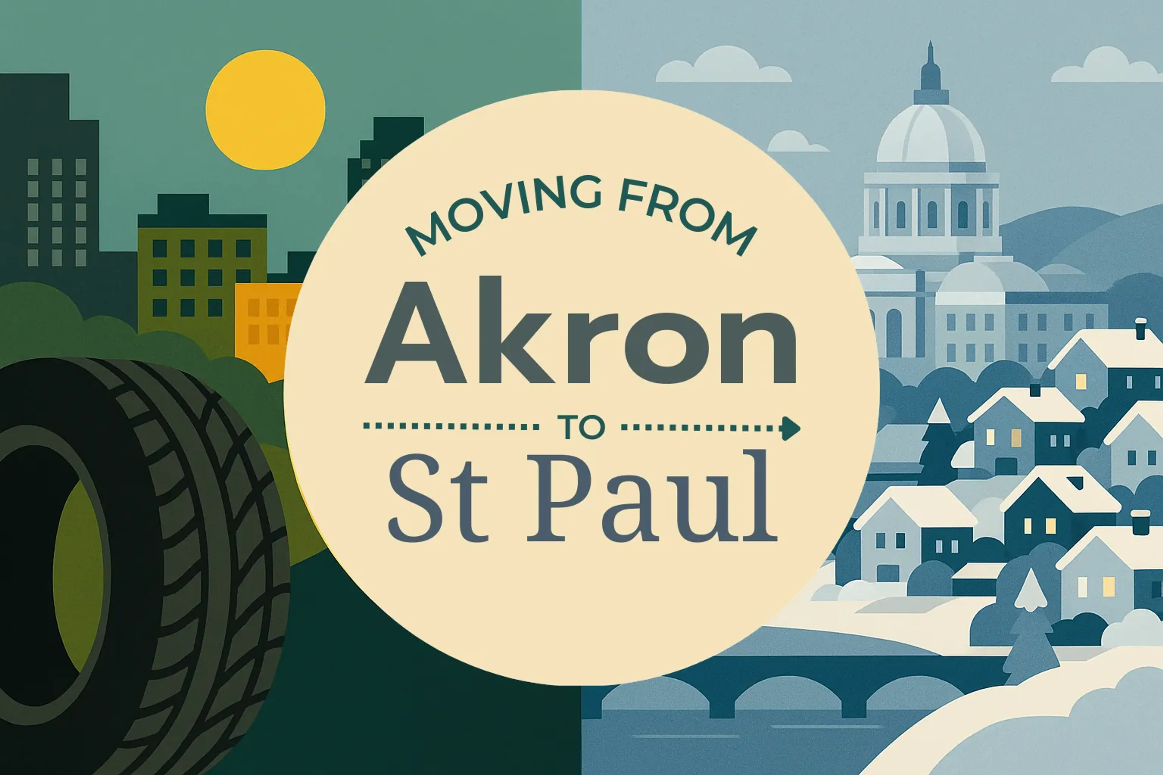 Side-by-side comparison of Akron to St. Paul moving companies