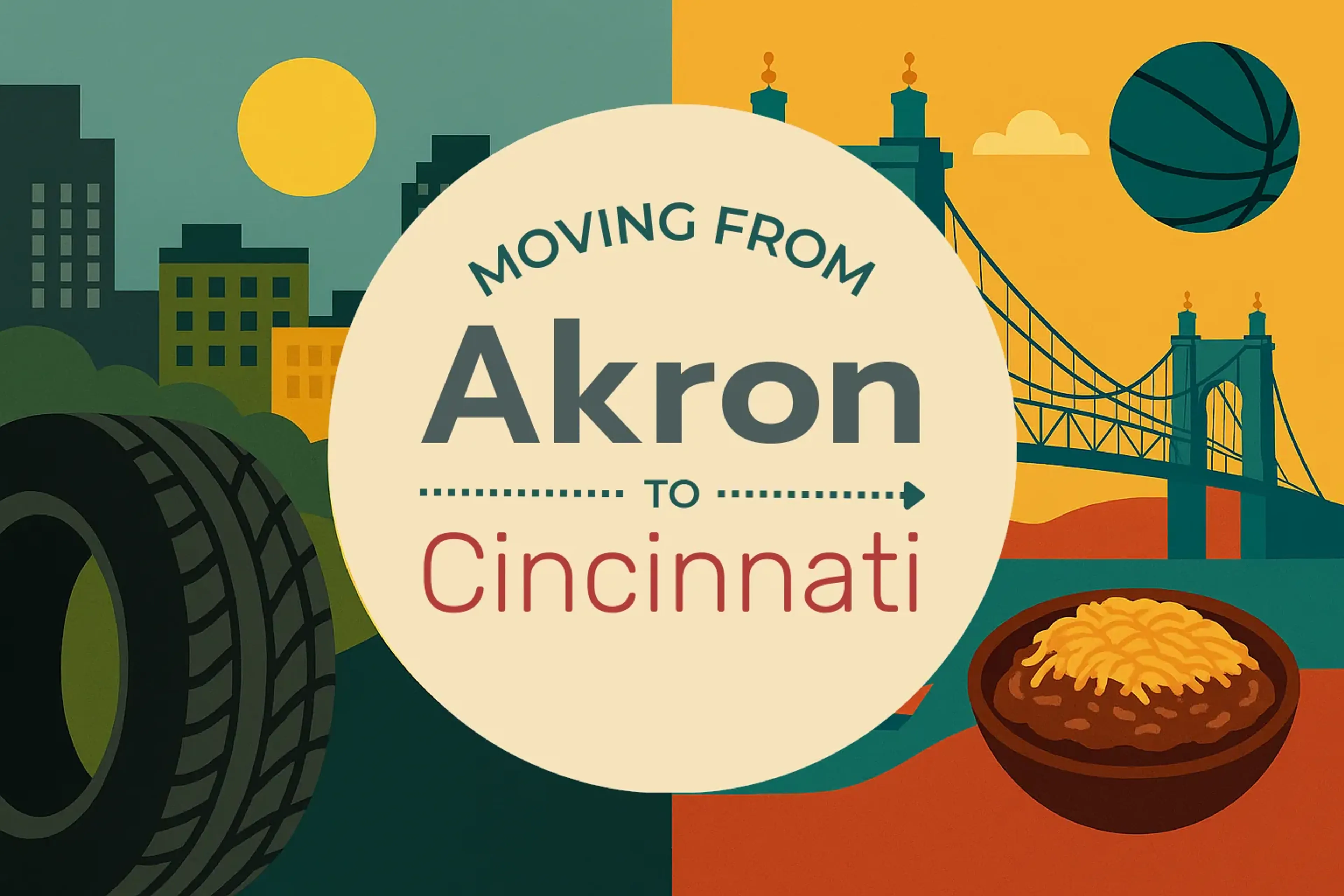 Side-by-side comparison of Akron to Cincinnati moving companies