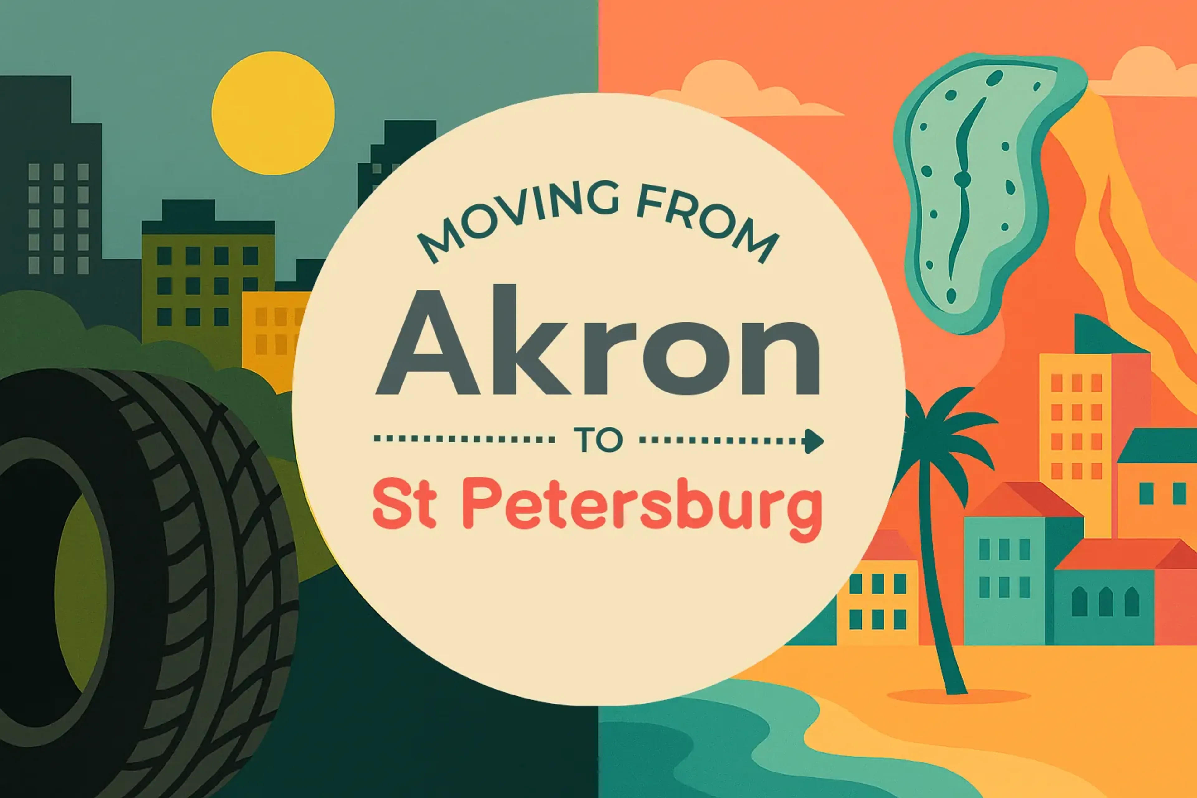 Side-by-side comparison of Akron to St. Petersburg moving companies