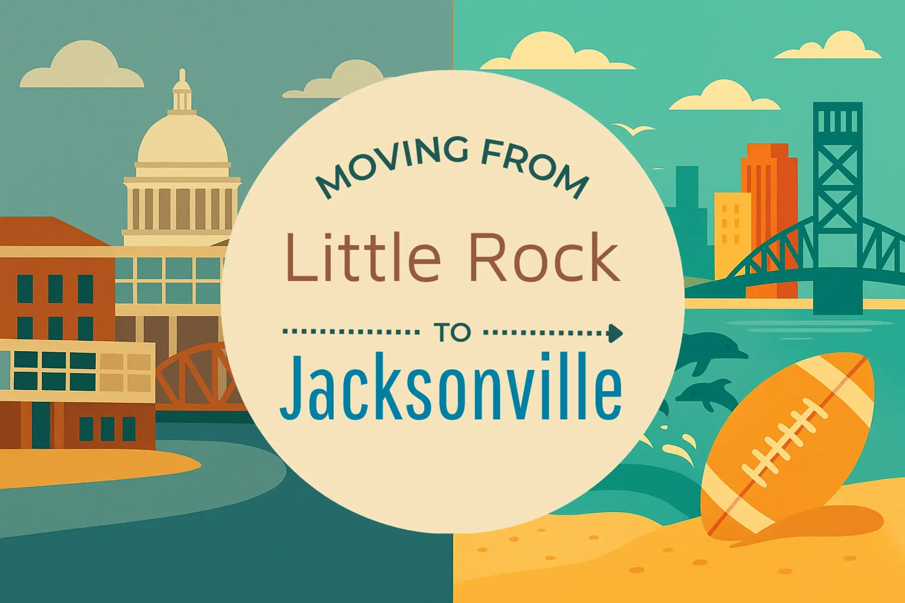 Side-by-side comparison of Little Rock to Jacksonville moving companies