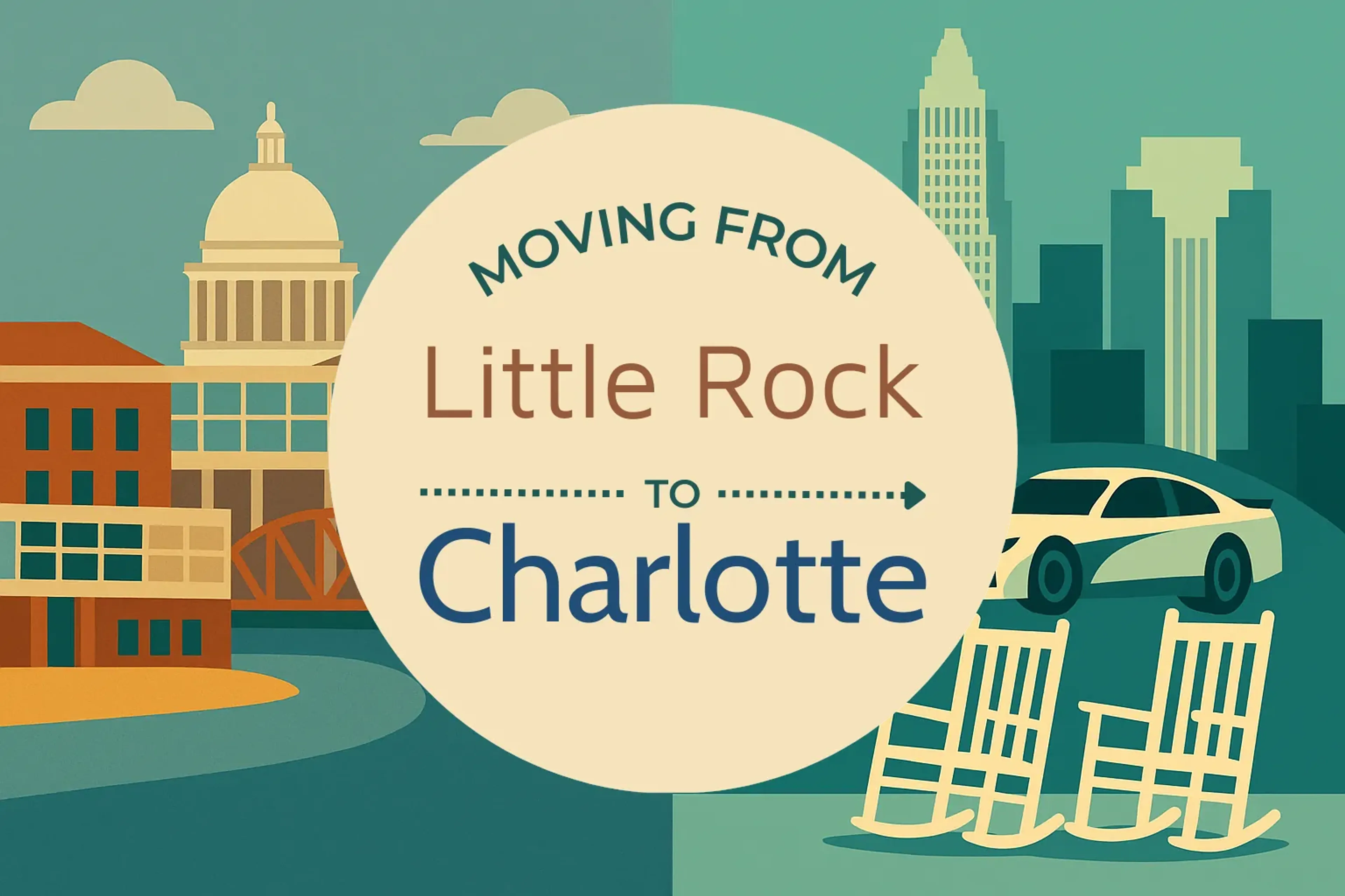 Side-by-side comparison of Little Rock to Charlotte moving companies