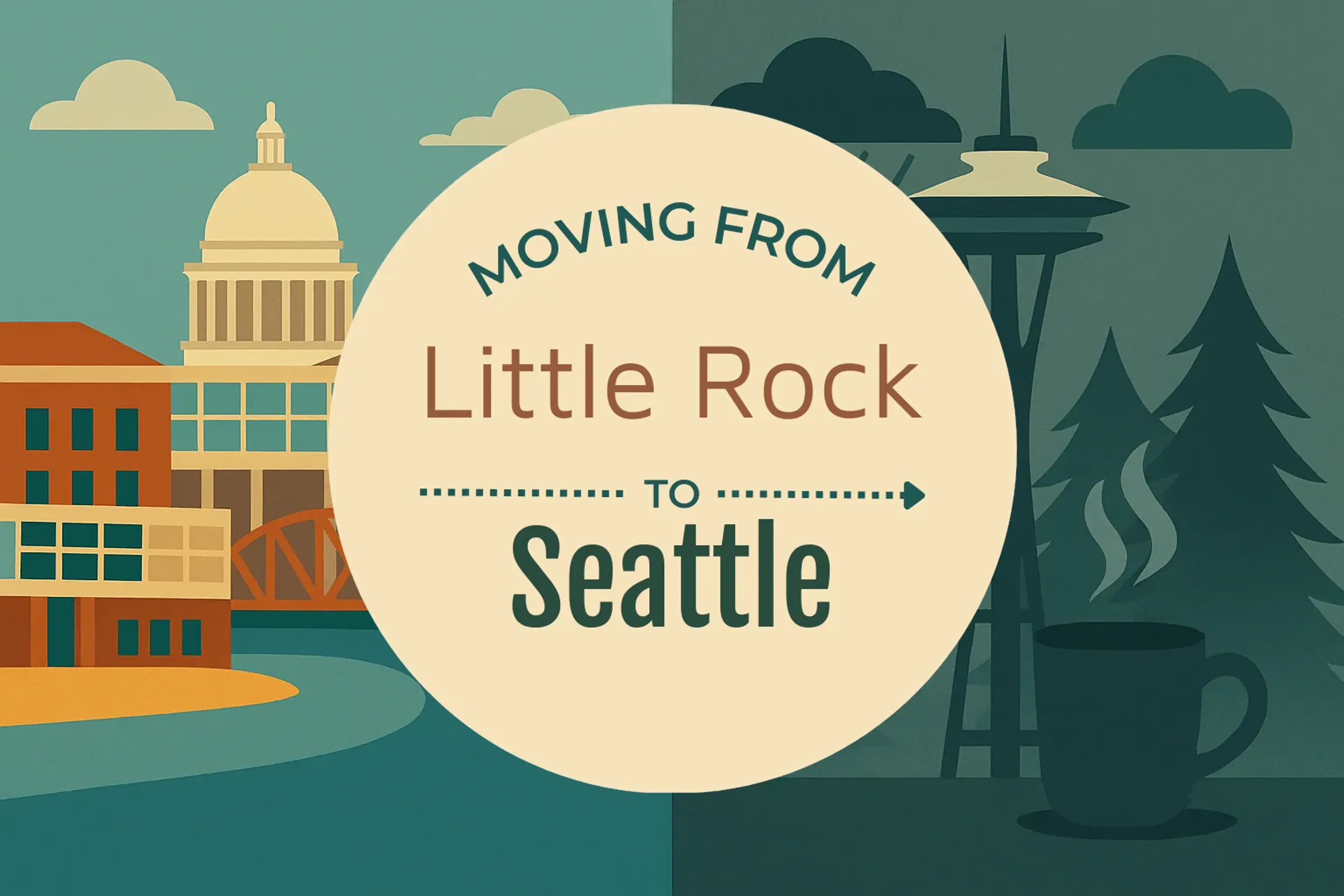 Side-by-side comparison of Little Rock to Seattle moving companies