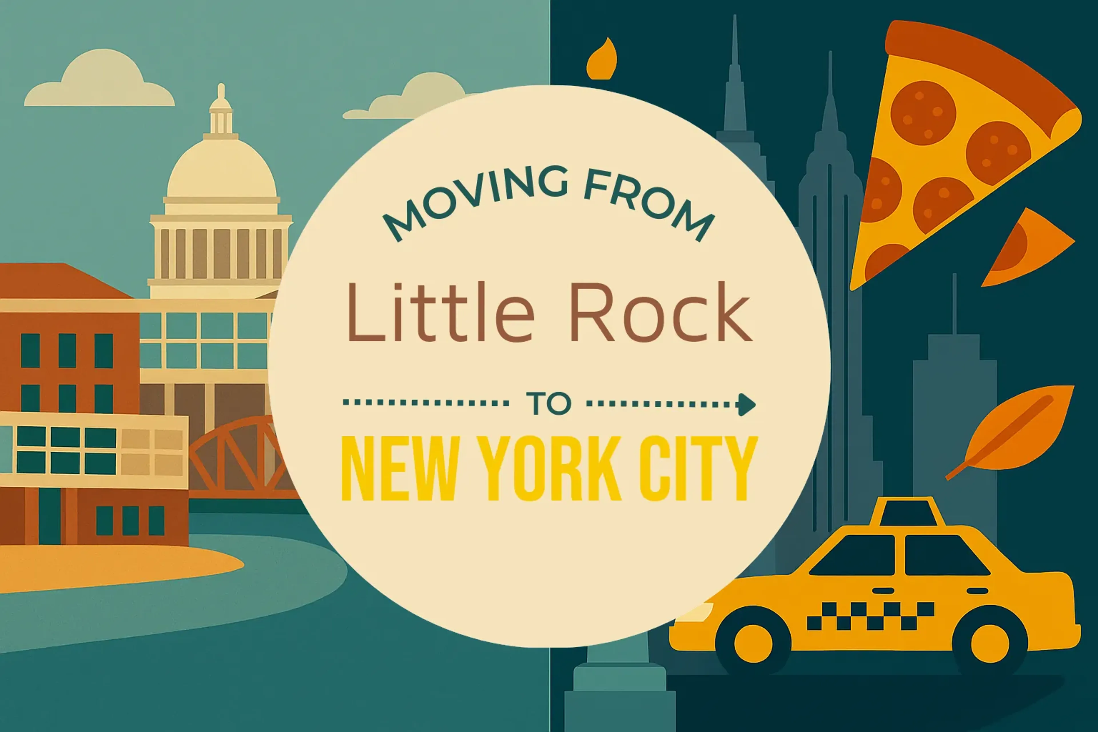 Side-by-side comparison of Little Rock to New York City moving companies