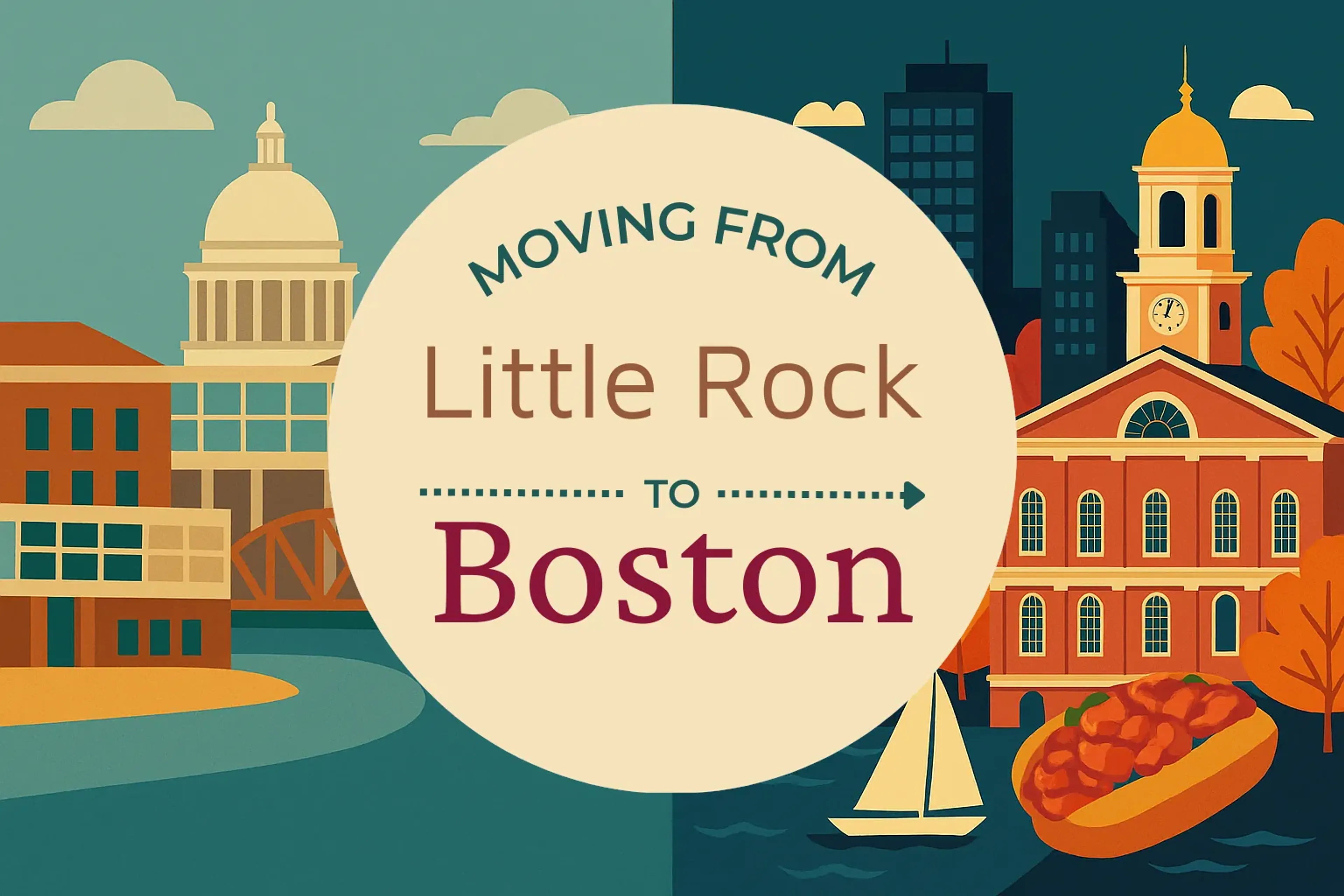 Side-by-side comparison of Little Rock to Boston moving companies