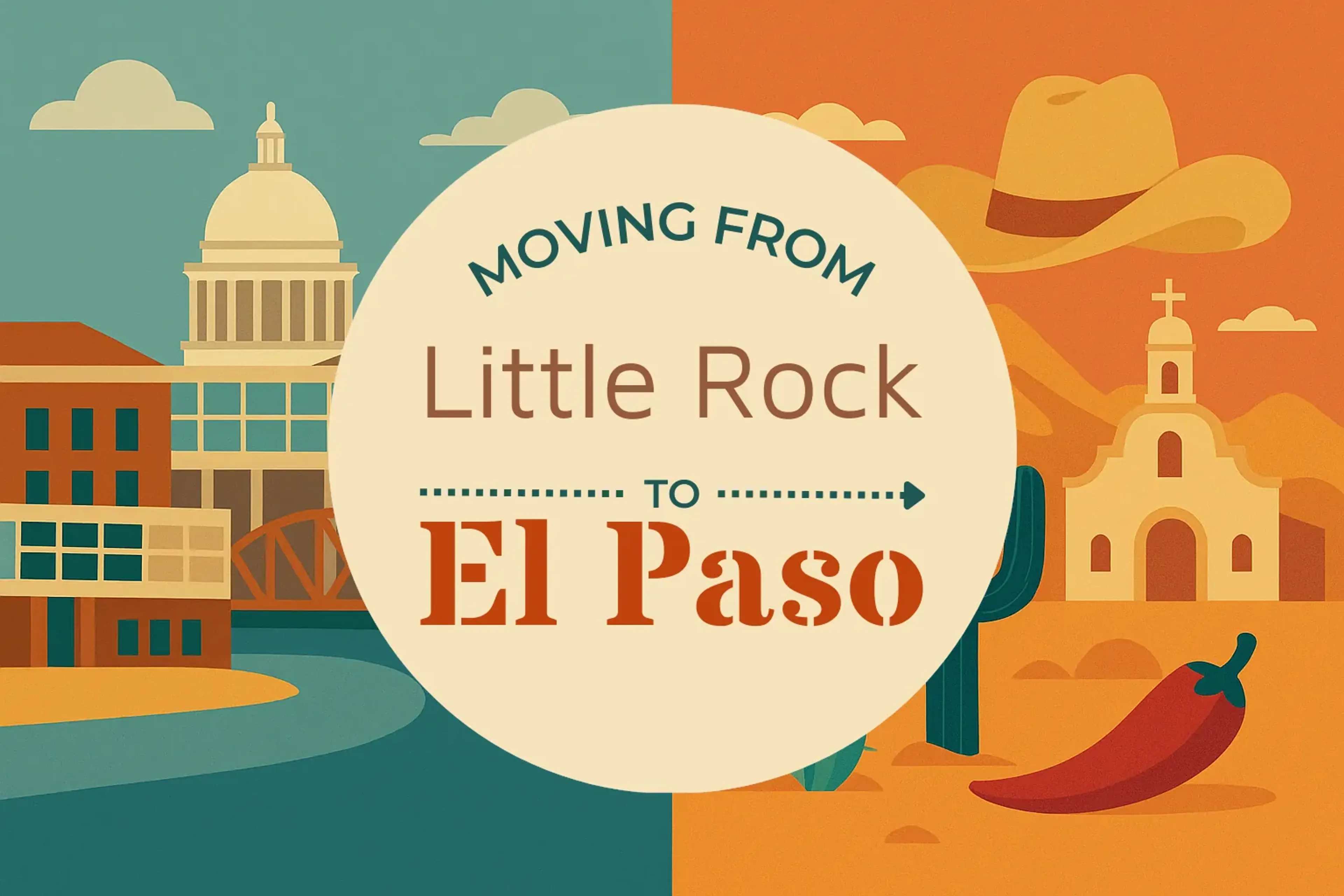 Side-by-side comparison of Little Rock to El Paso moving companies