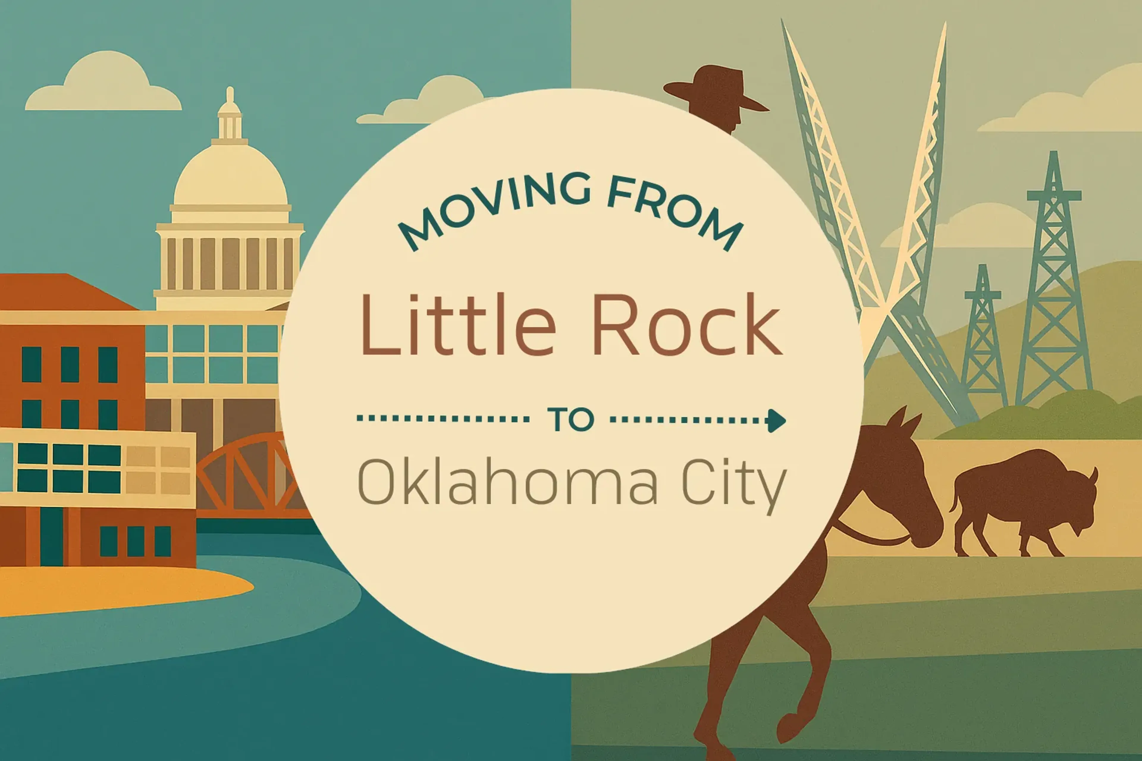 Side-by-side comparison of Little Rock to Oklahoma City moving companies