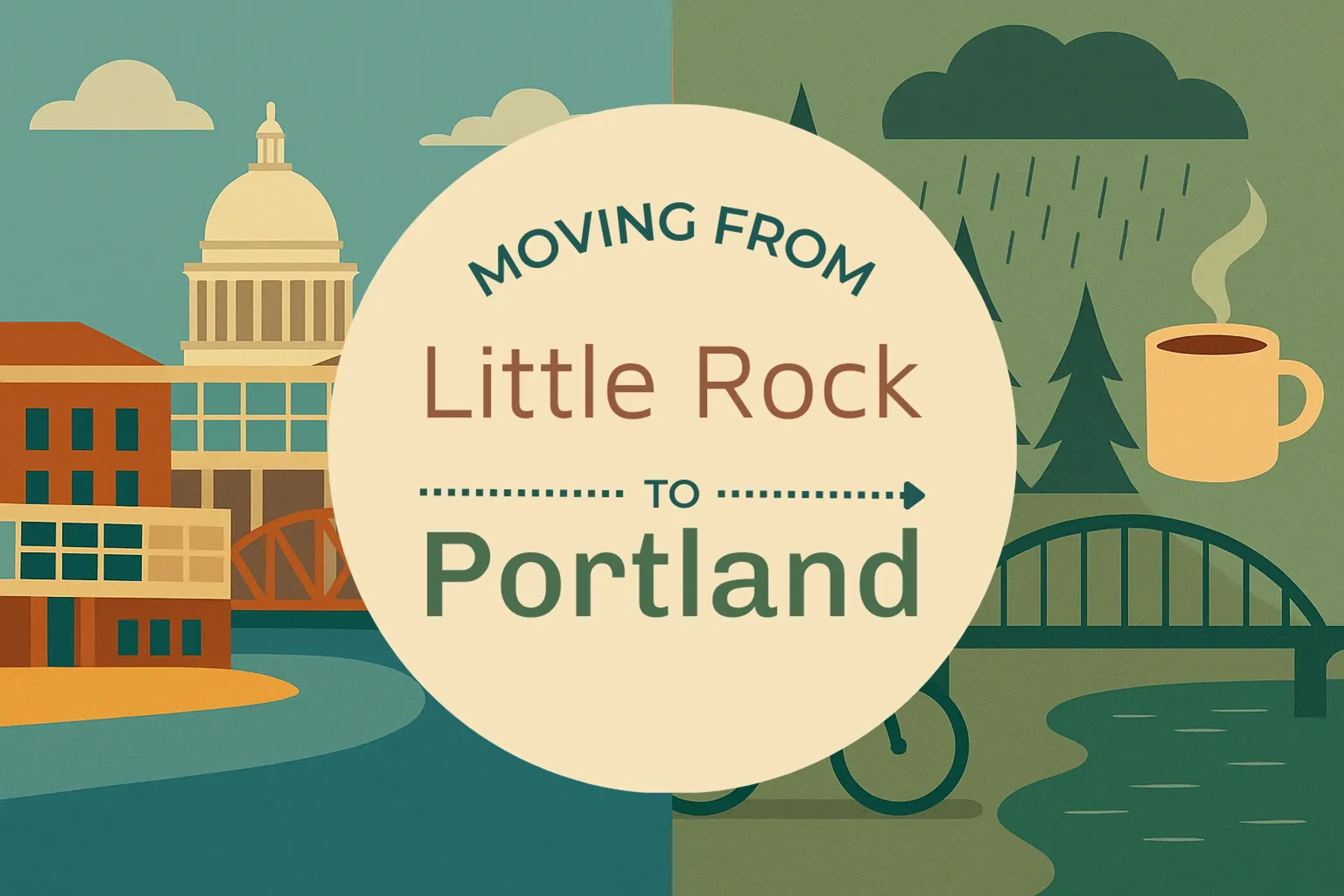 Side-by-side comparison of Little Rock to Portland moving companies
