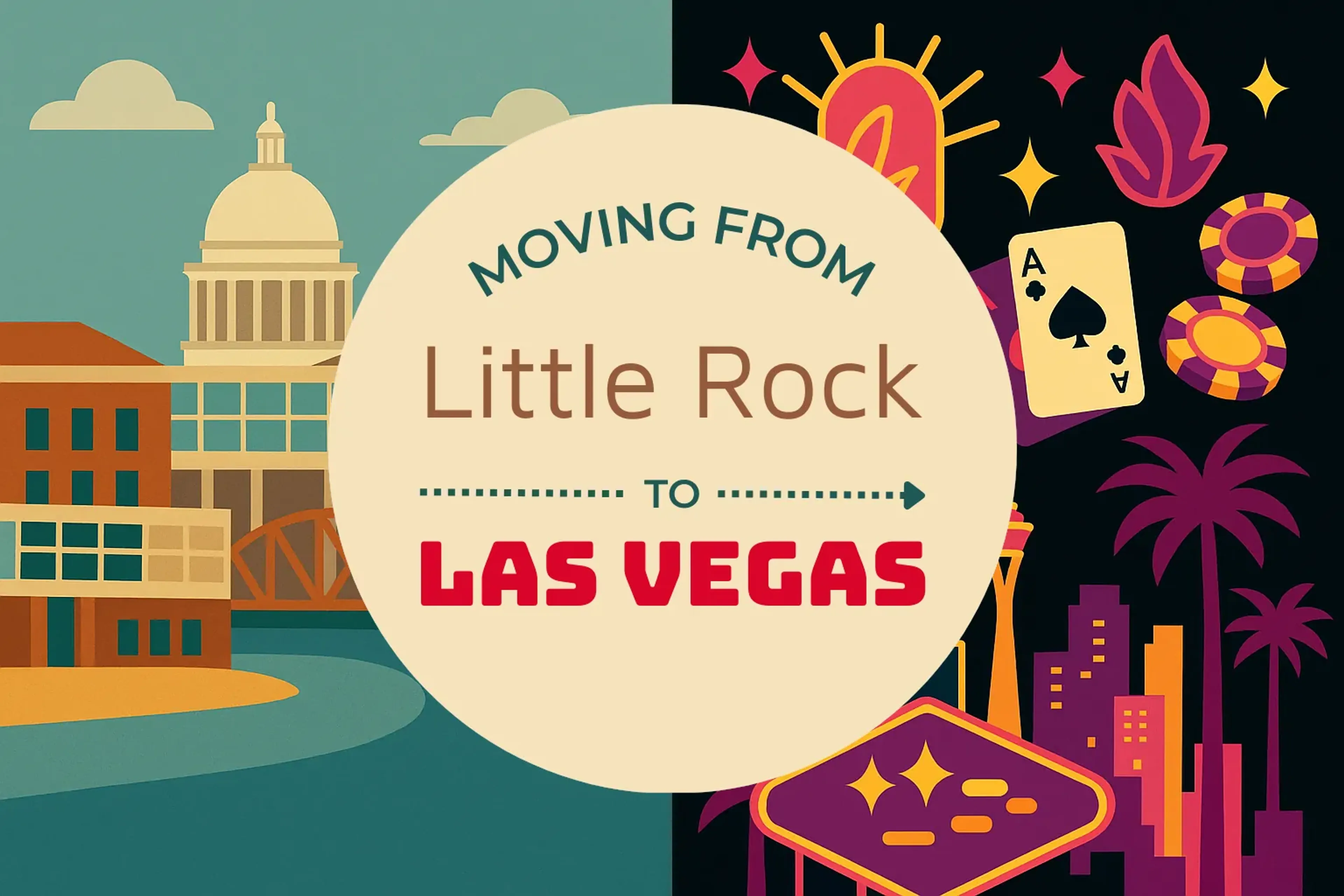 Side-by-side comparison of Little Rock to Las Vegas moving companies