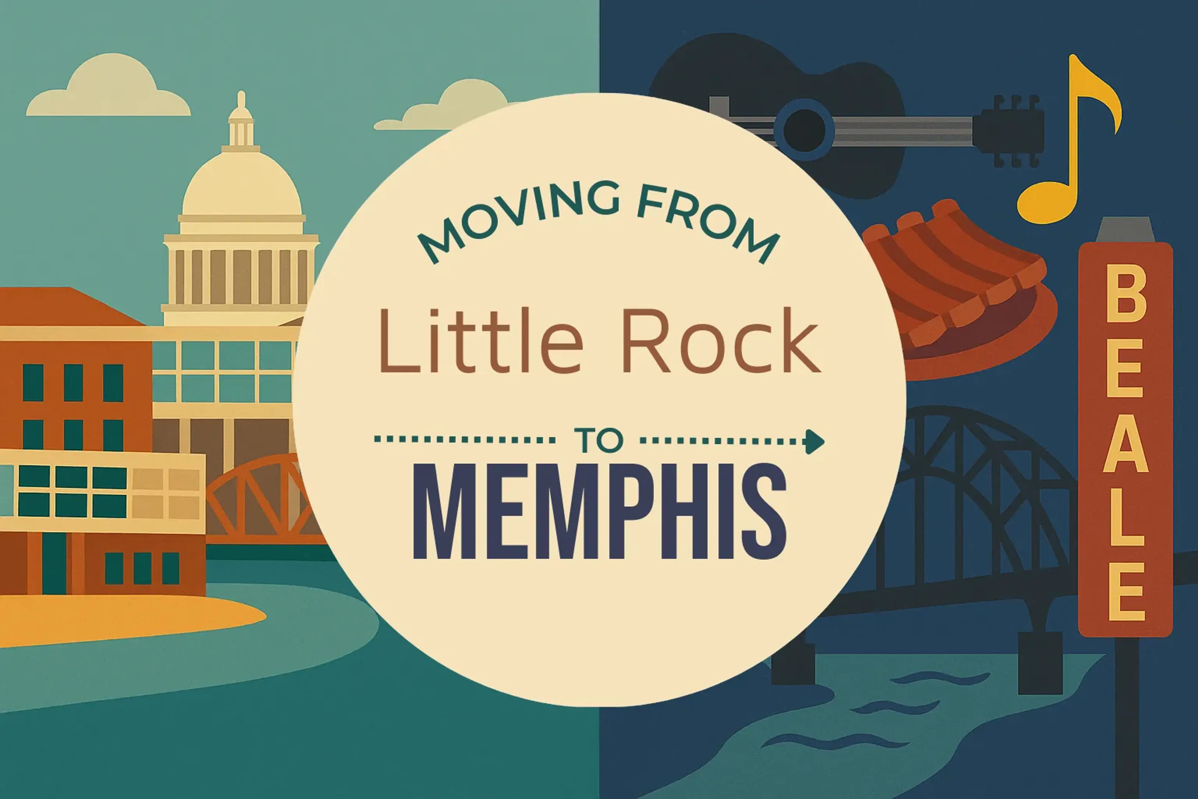 Side-by-side comparison of Little Rock to Memphis moving companies