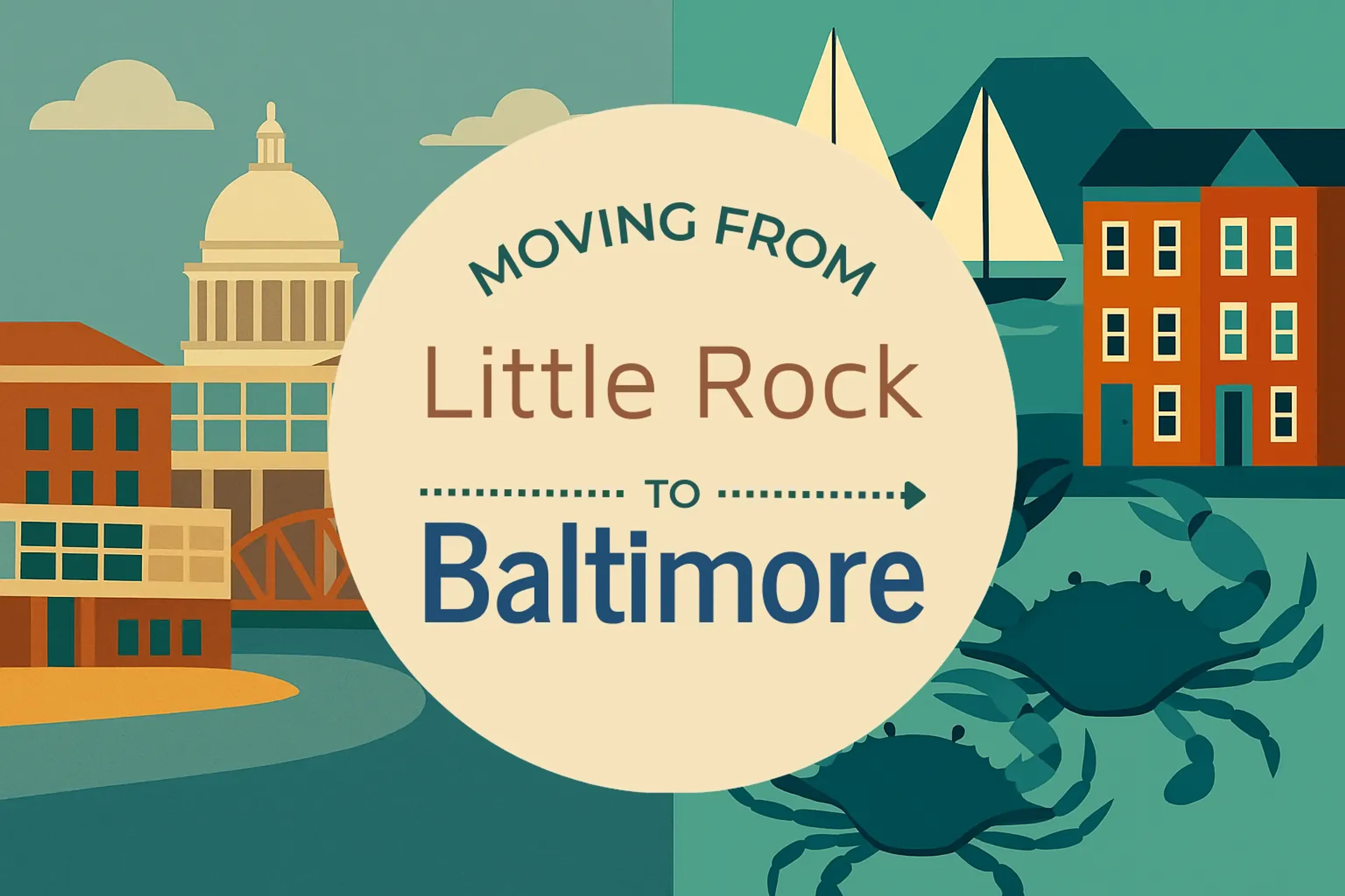 Side-by-side comparison of Little Rock to Baltimore moving companies