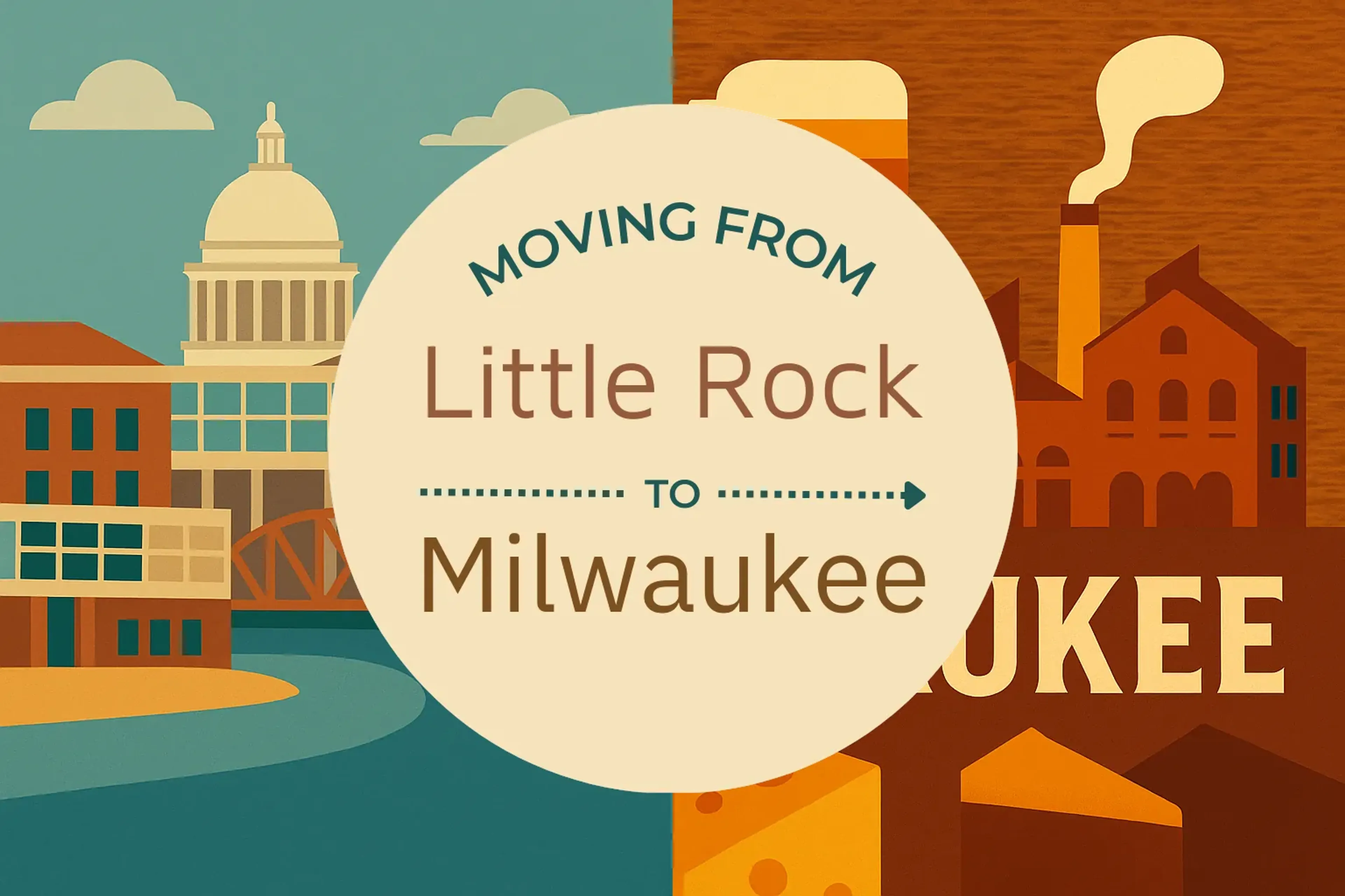 Side-by-side comparison of Little Rock to Milwaukee moving companies