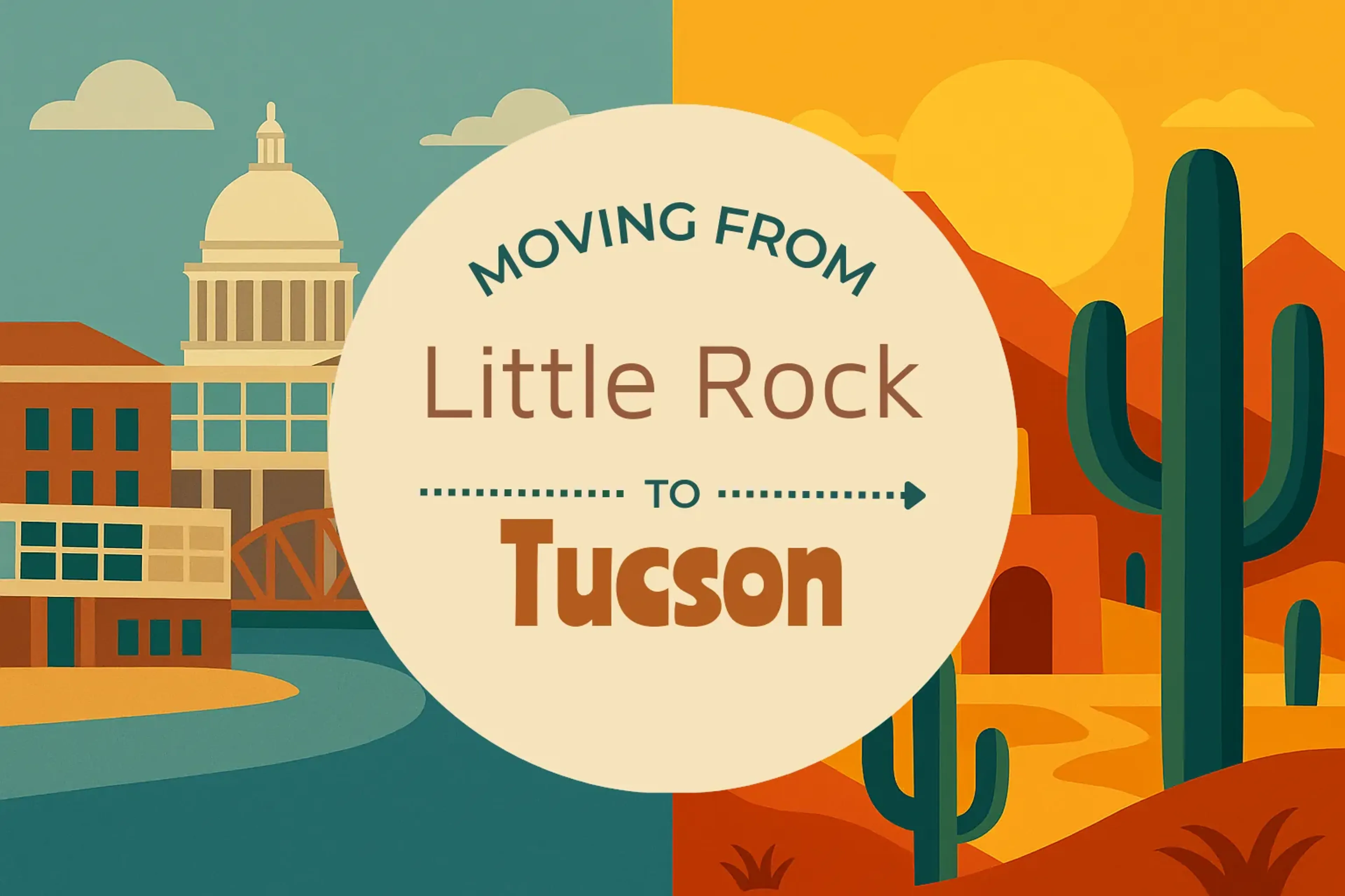 Side-by-side comparison of Little Rock to Tucson moving companies