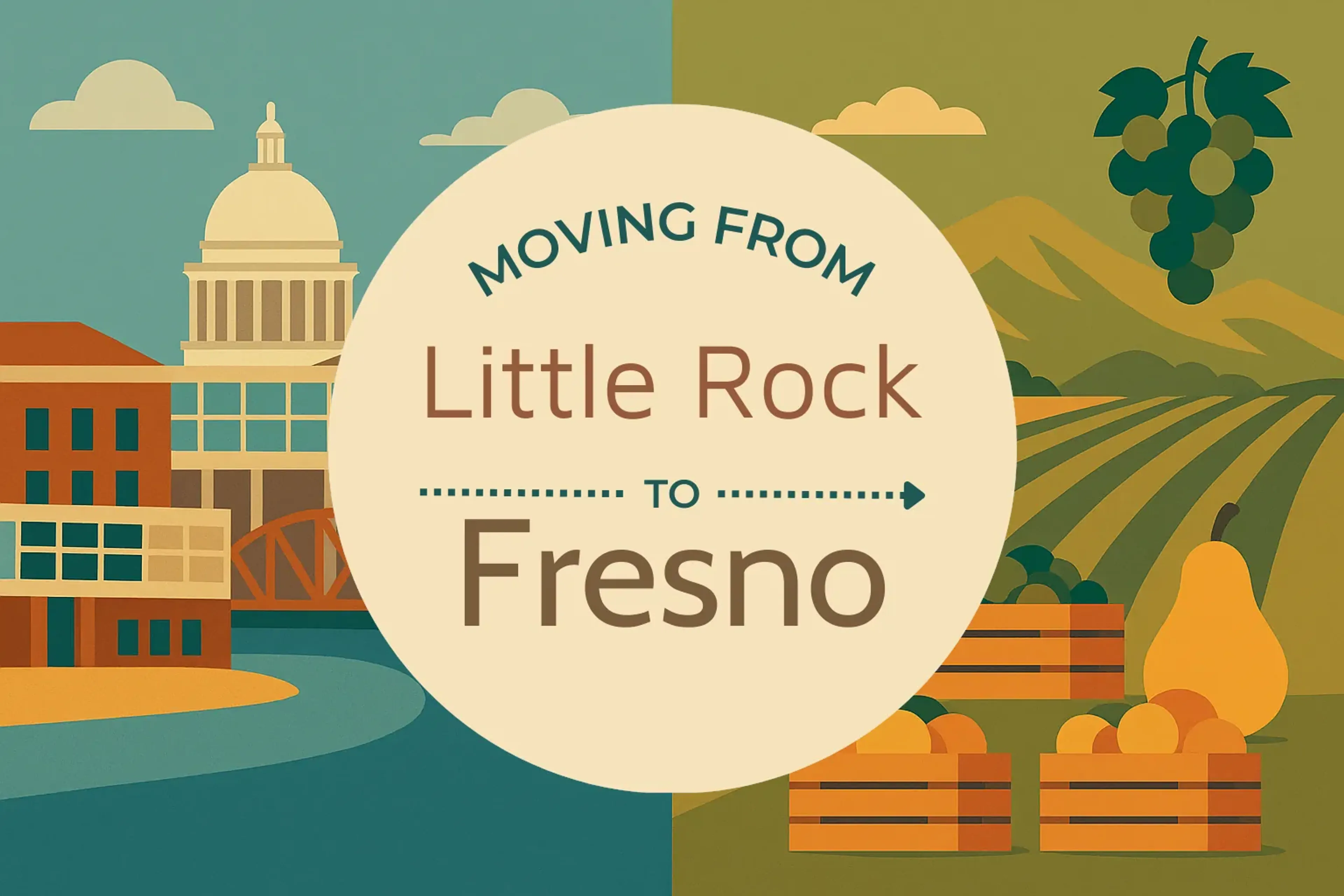 Side-by-side comparison of Little Rock to Fresno moving companies