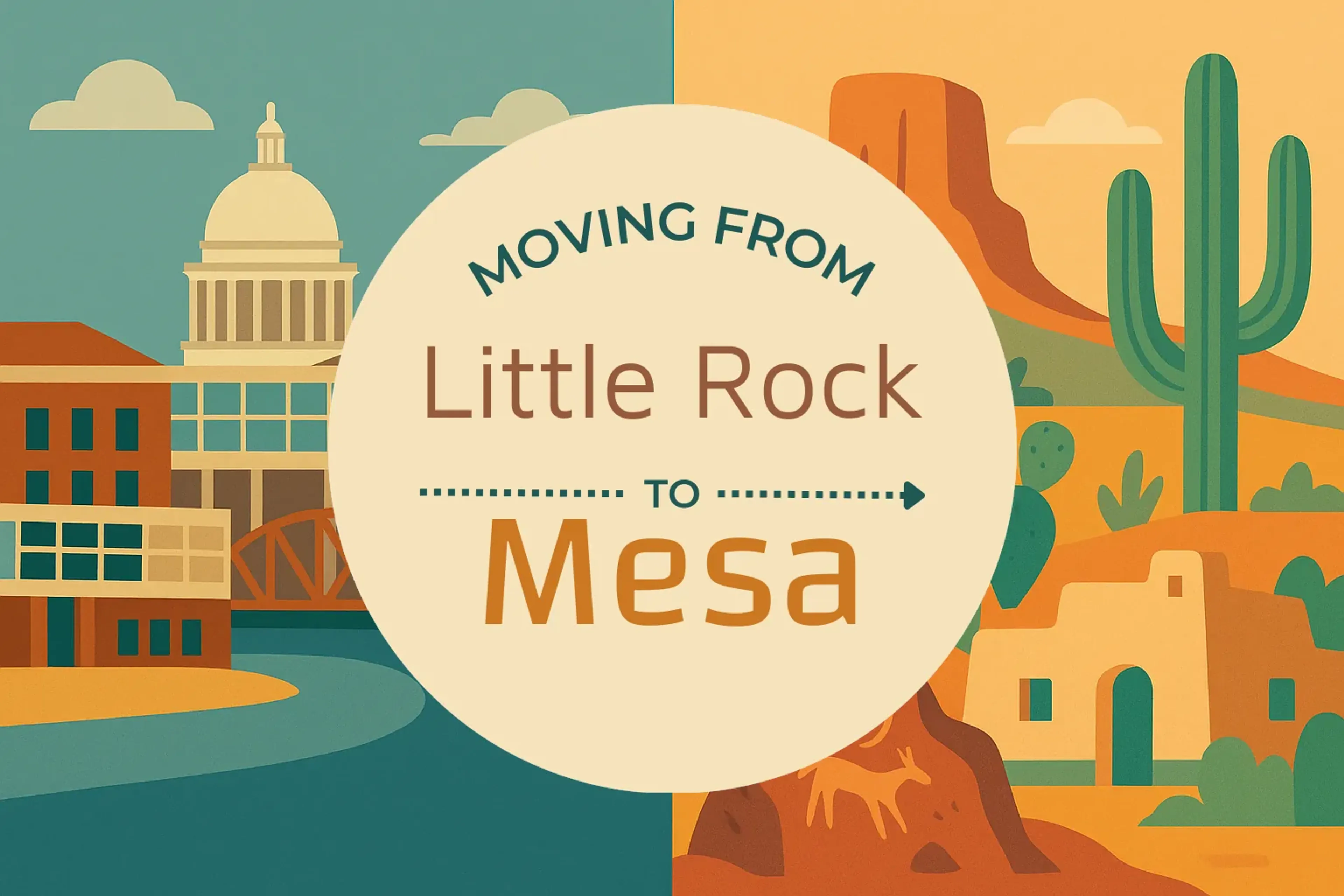 Side-by-side comparison of Little Rock to Mesa moving companies