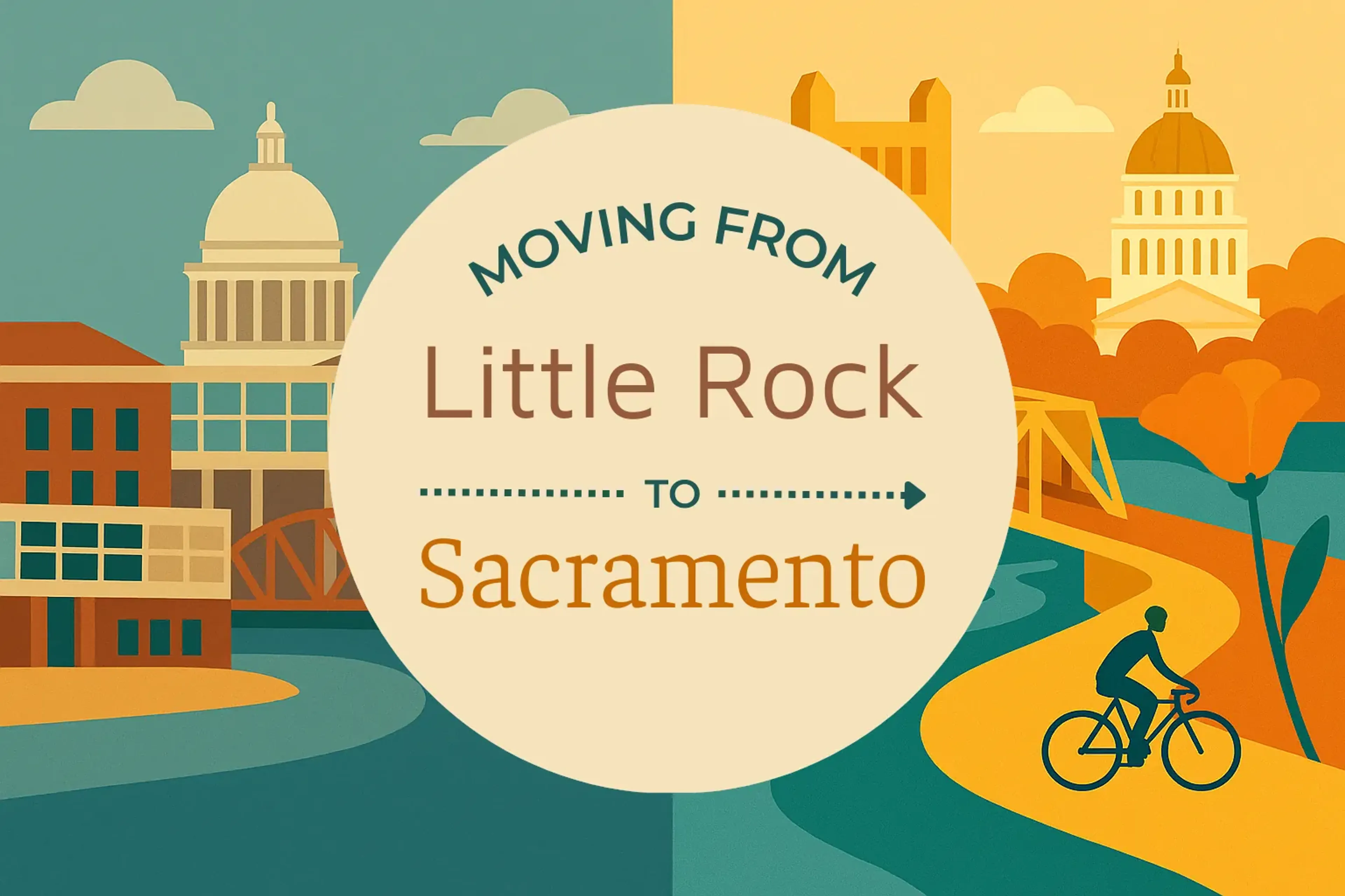 Side-by-side comparison of Little Rock to Sacramento moving companies