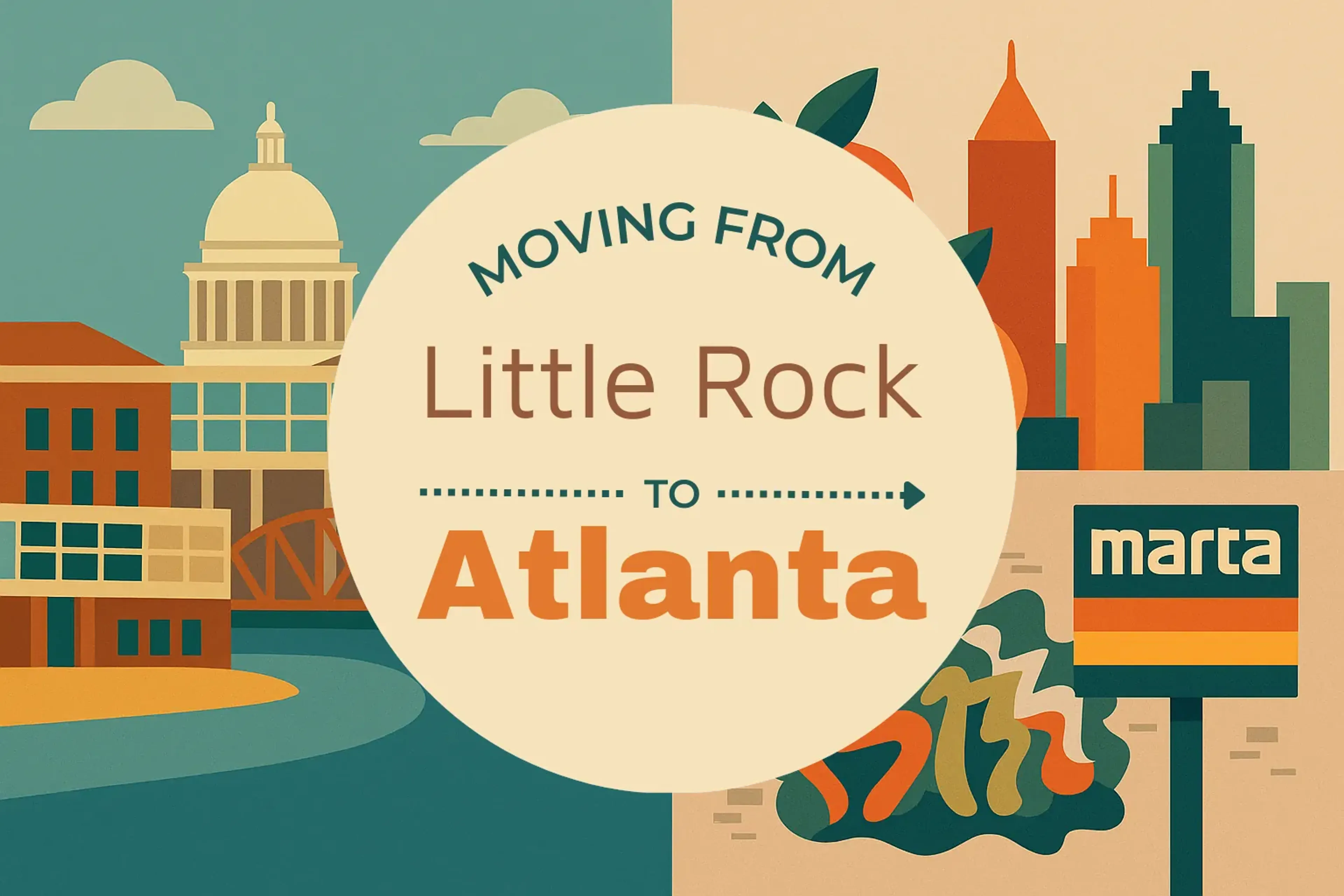 Side-by-side comparison of Little Rock to Atlanta moving companies
