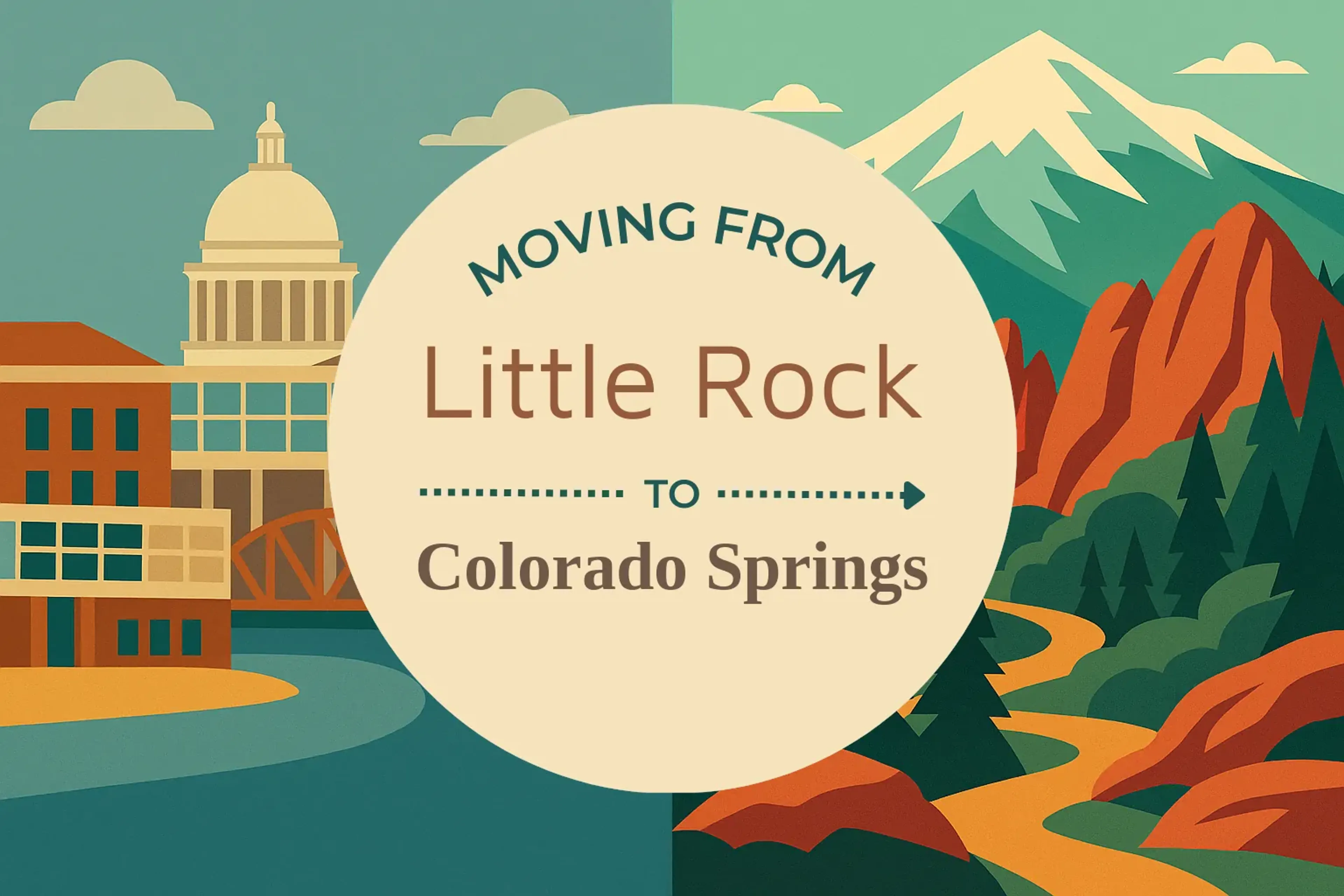 Side-by-side comparison of Little Rock to Colorado Springs moving companies